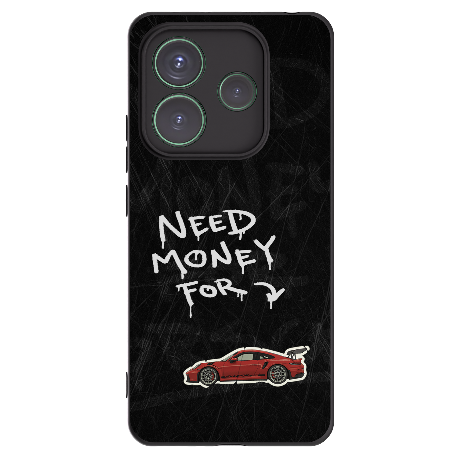 Picasee silikonowe czarne etui na Xiaomi Redmi Note 14 5G - Track Mode