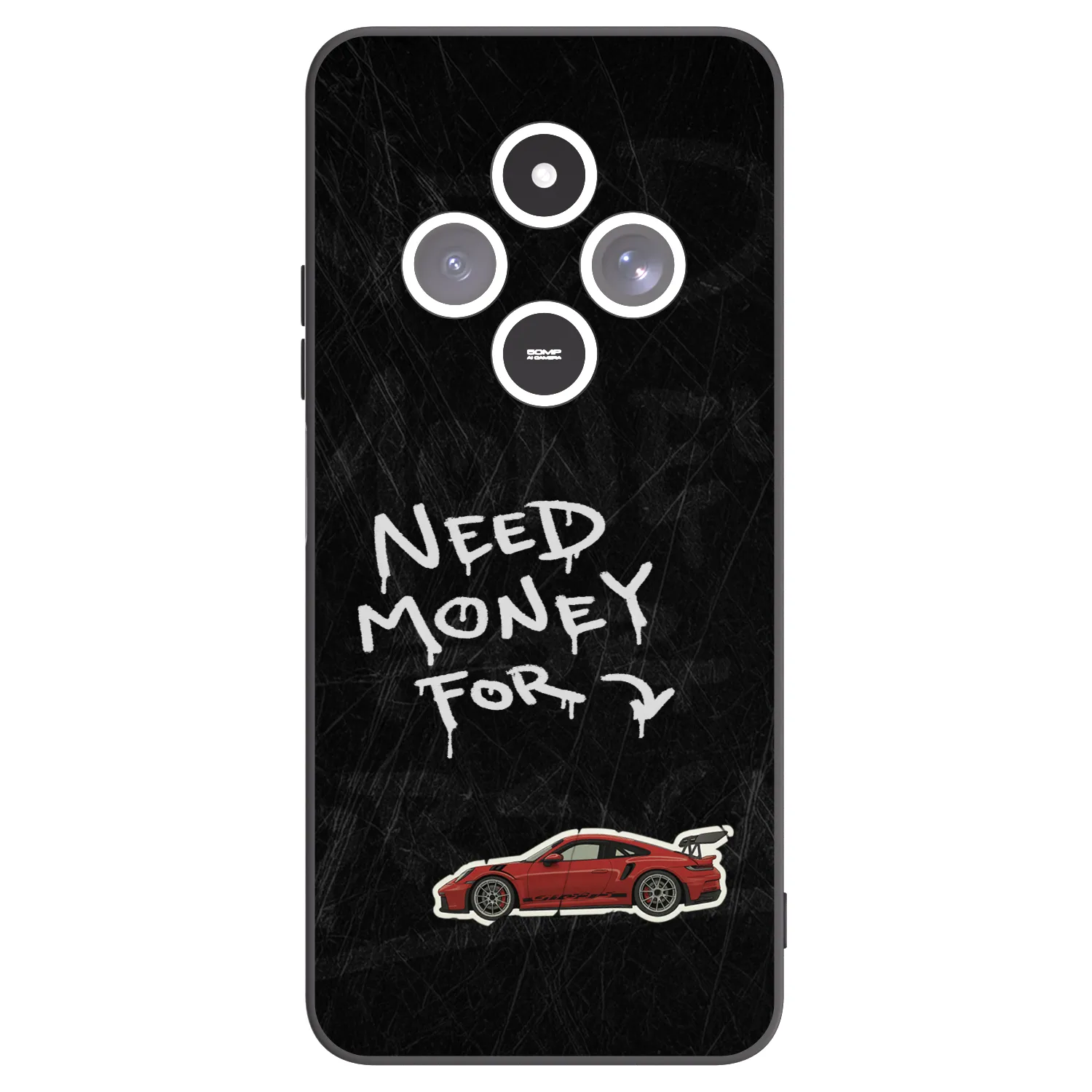 Picasee silikonowe czarne etui na Xiaomi Redmi 14C - Track Mode