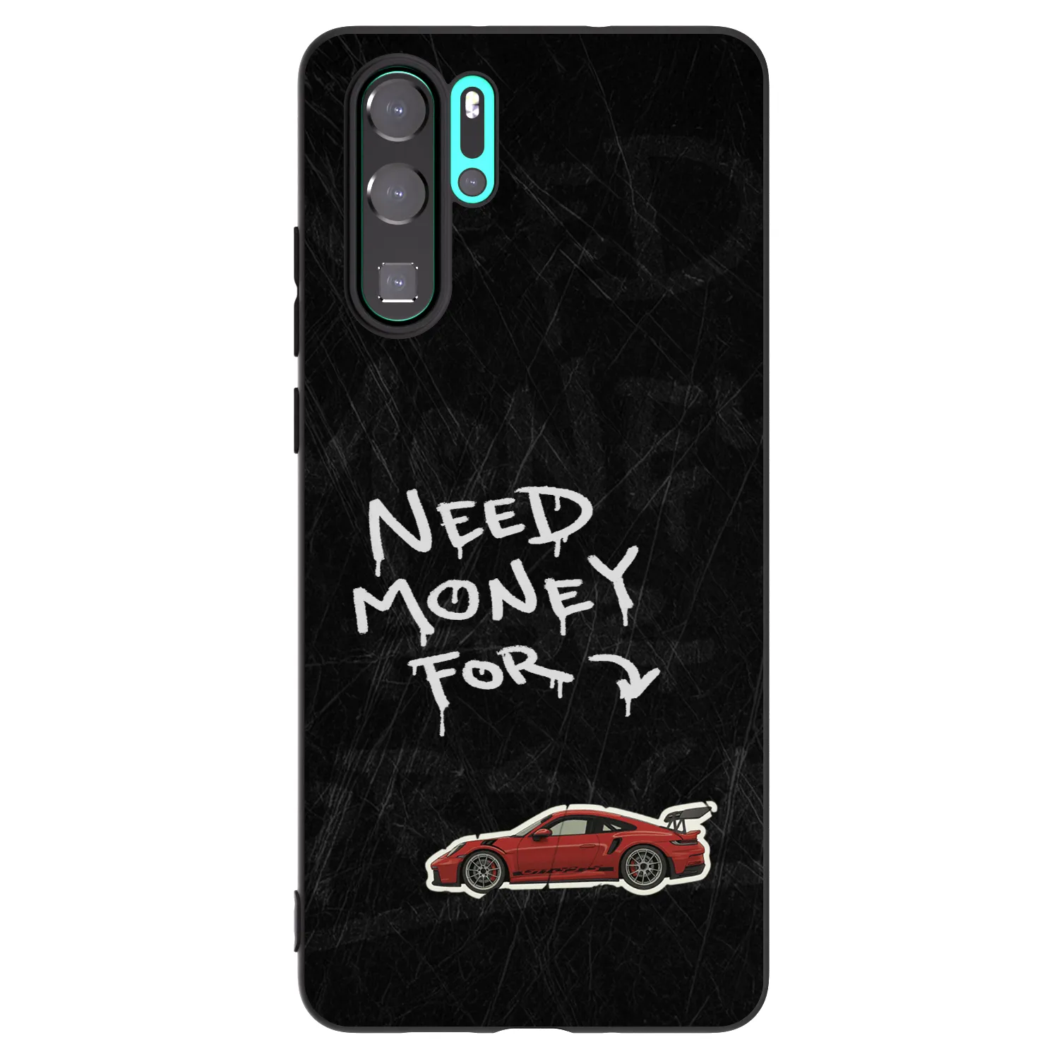 Picasee silikonowe czarne etui na Huawei P30 Pro - Track Mode