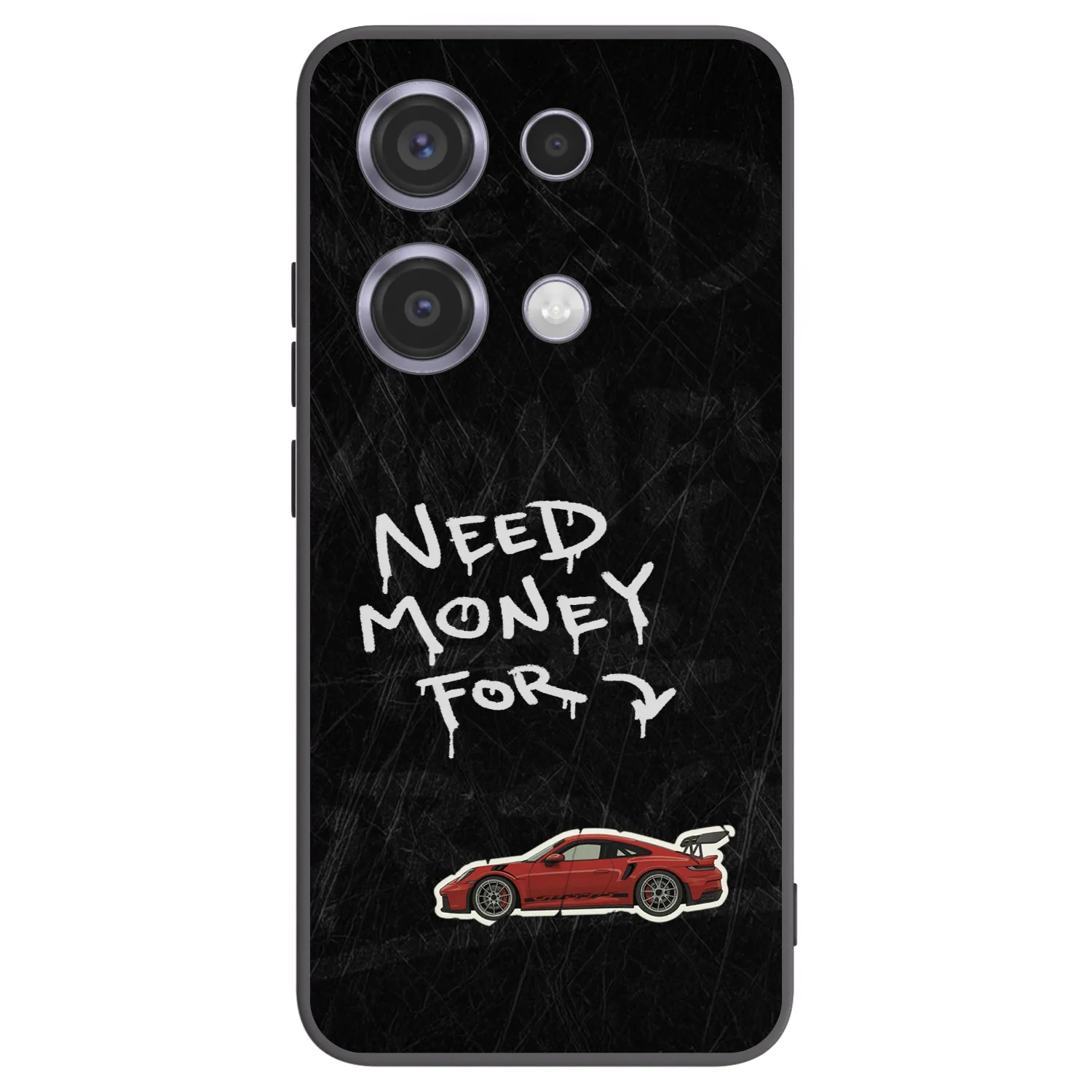 Picasee silikonowe czarne etui na Xiaomi Redmi Note 14S - Track Mode
