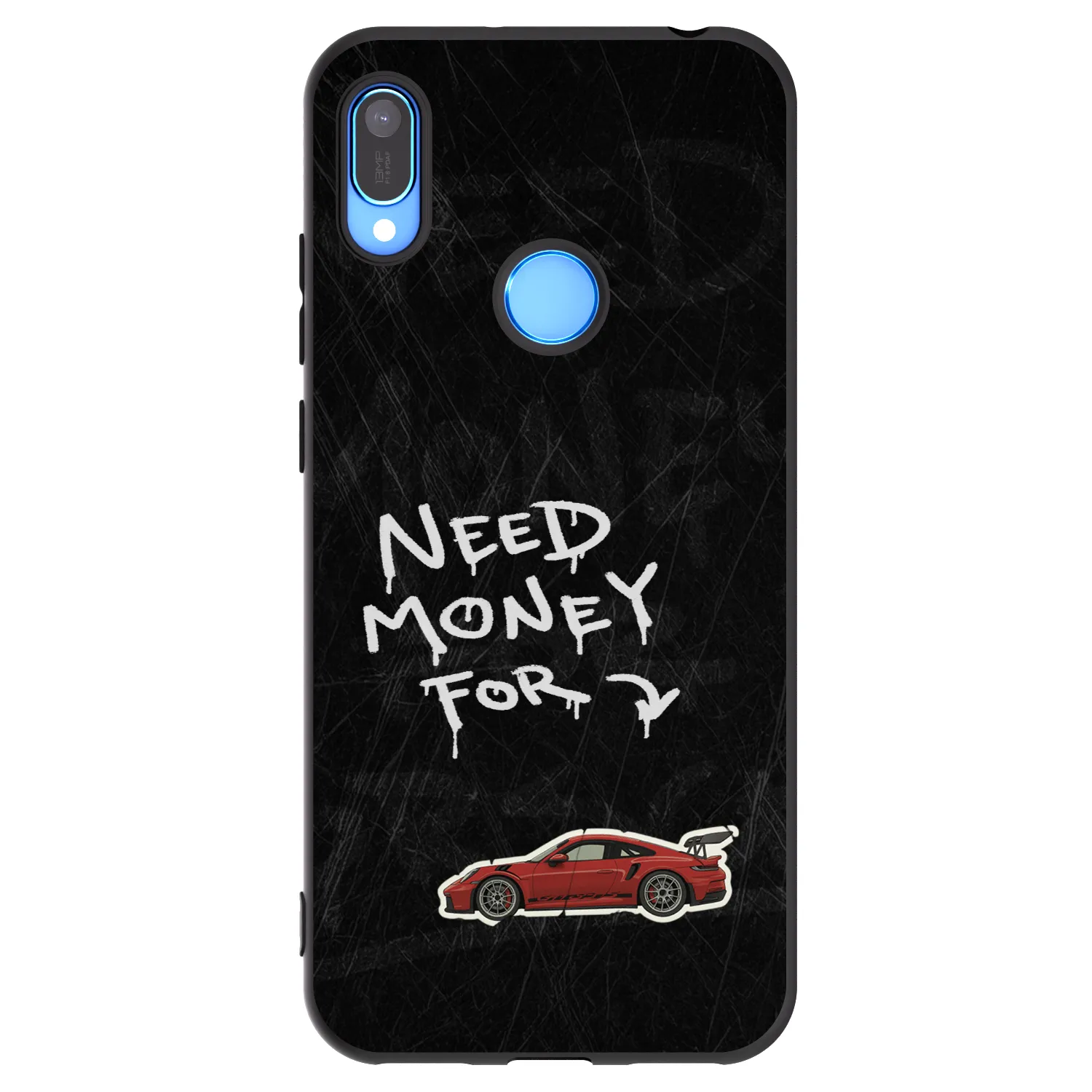 Picasee silikonowe czarne etui na Huawei Y6 2019 - Track Mode