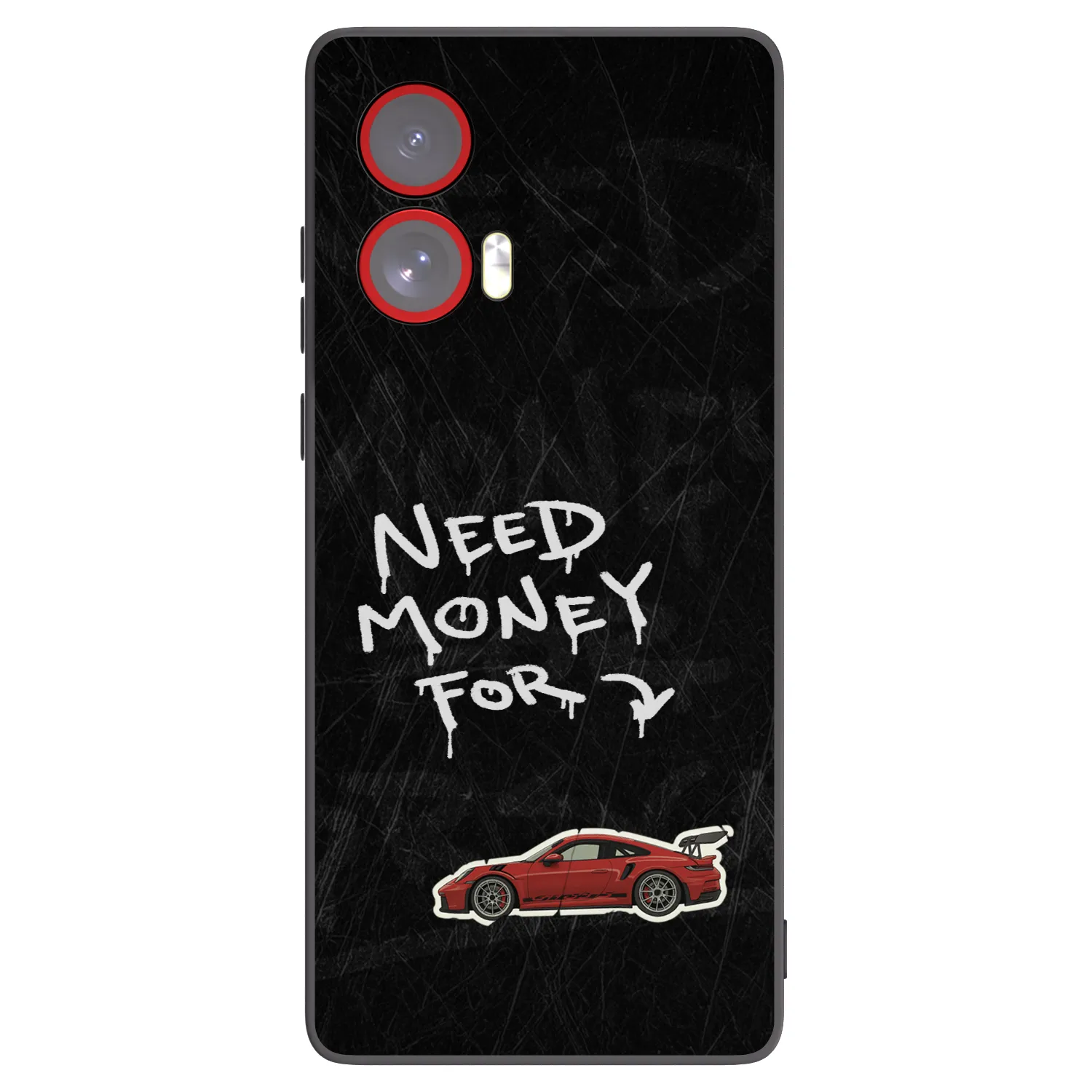 Picasee silikonowe czarne etui na Motorola Edge 50 Fusion - Track Mode