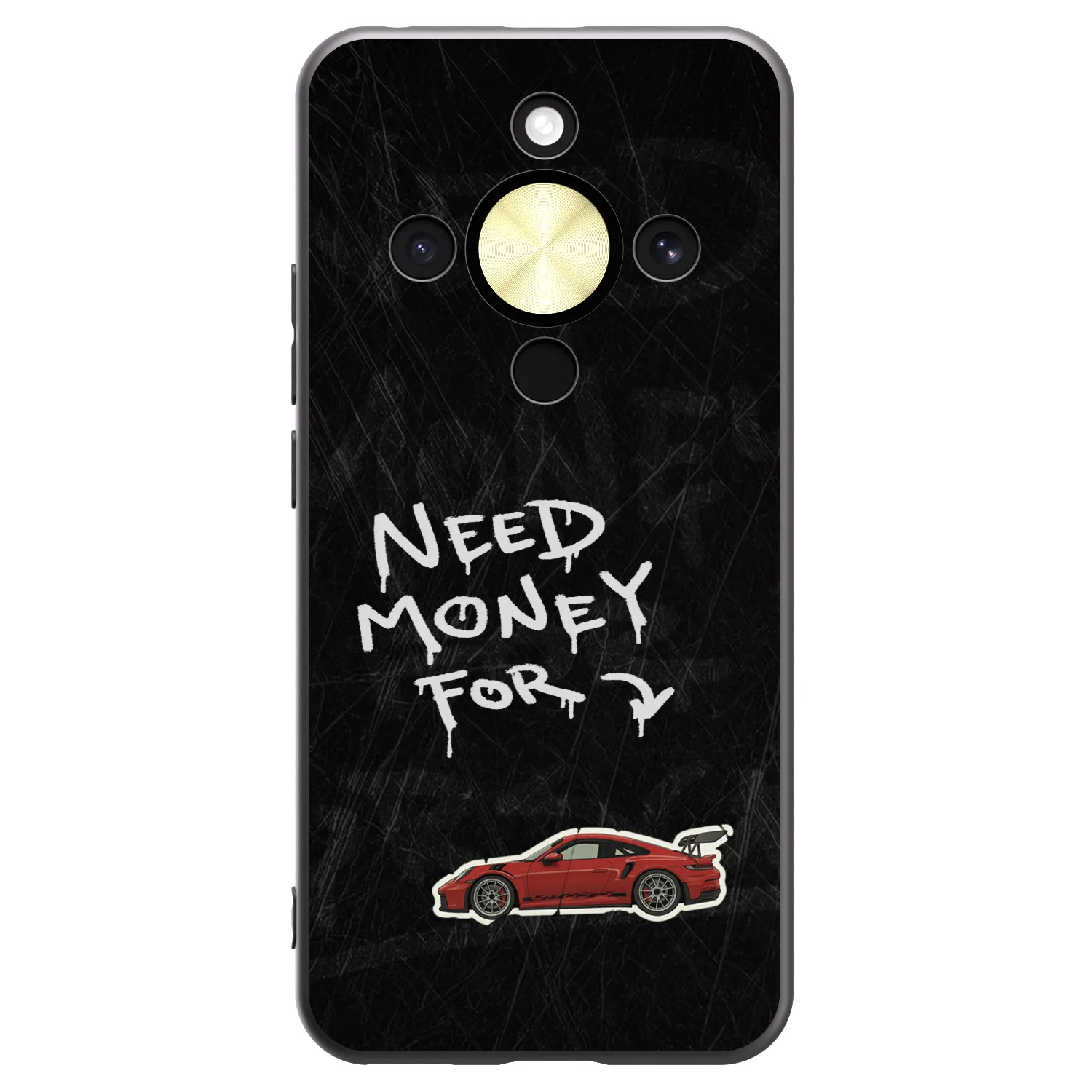 Picasee silikonowe czarne etui na Honor Magic8 Lite 5G - Track Mode