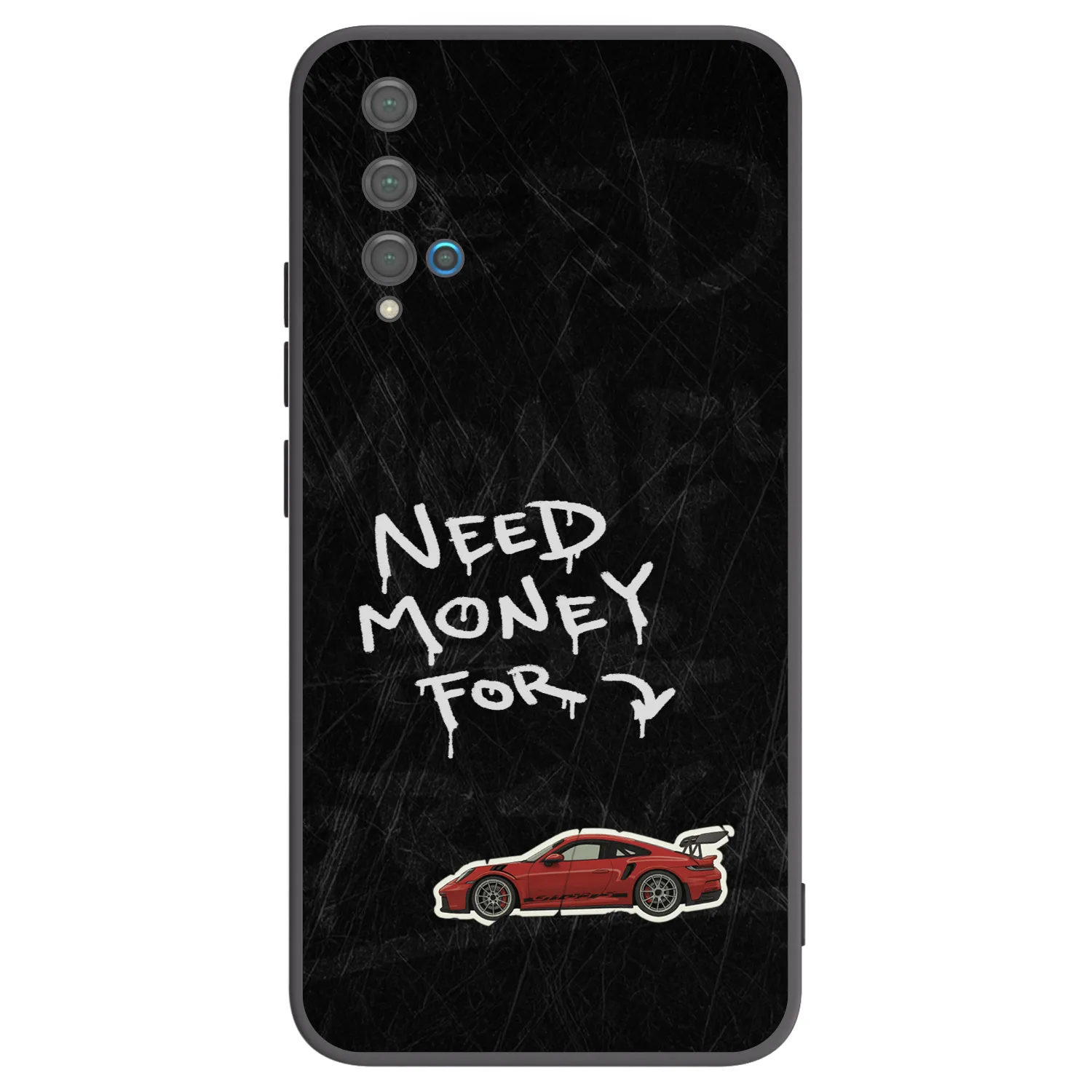 Picasee silikonowe czarne etui na Huawei Nova 5T - Track Mode