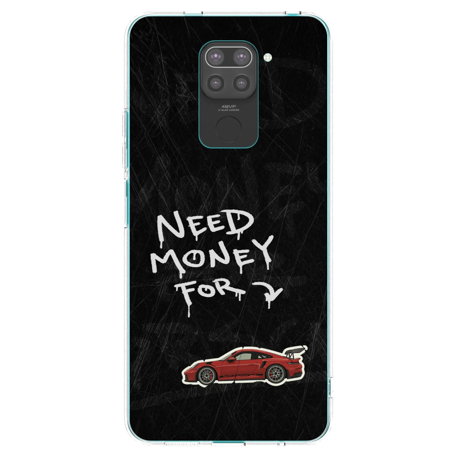 Picasee silikonowe czarne etui na Xiaomi Redmi Note 9 - Track Mode