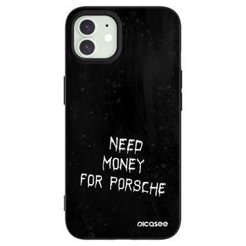 Picasee silikonowe czarne etui na Apple iPhone 12 - Black Fuel