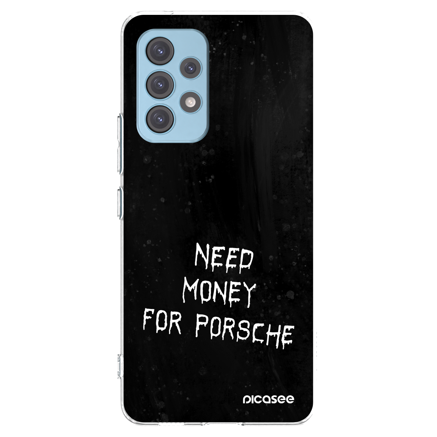 Picasee silikonowe przeźroczyste etui na Samsung Galaxy A53 5G A536 - Black Fuel