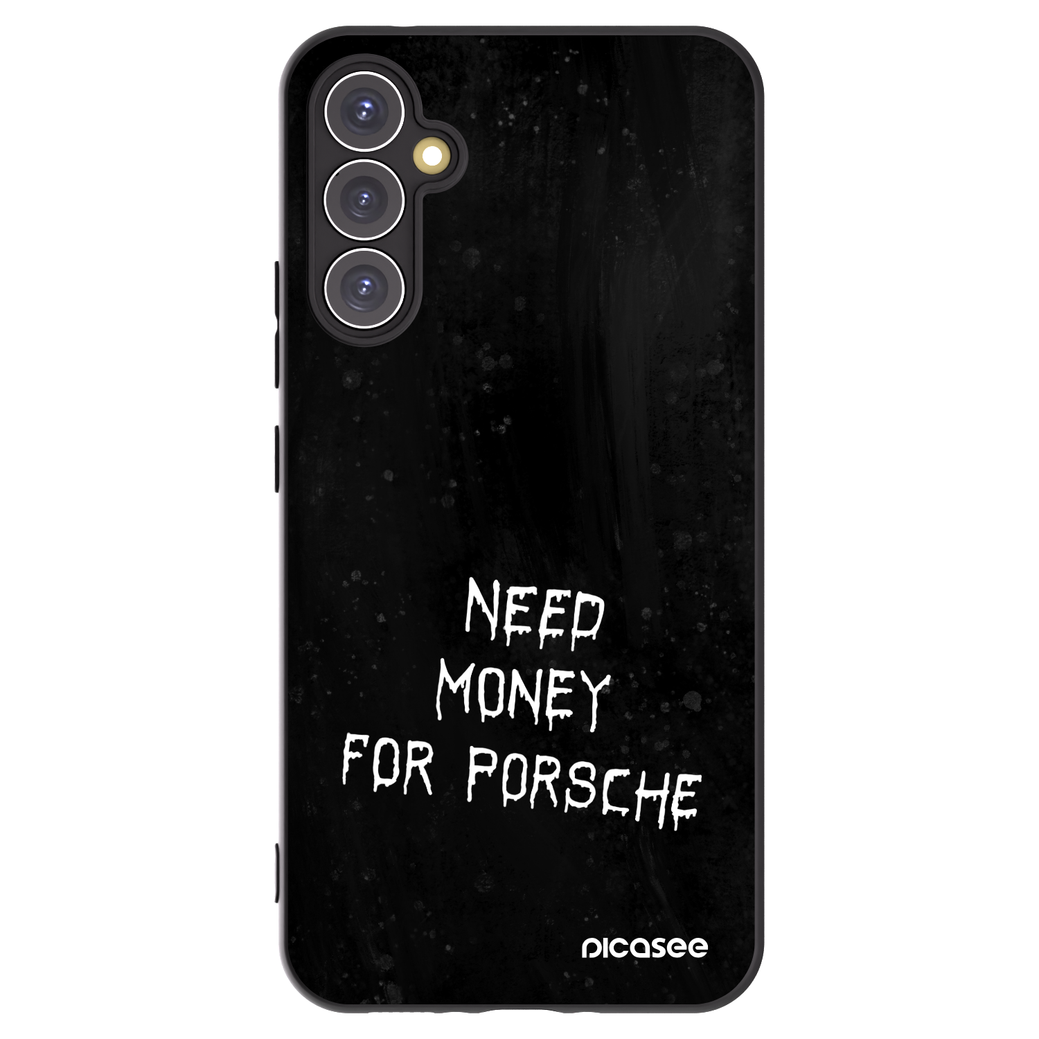 Picasee silikonowe czarne etui na Samsung Galaxy A34 5G A346B - Black Fuel