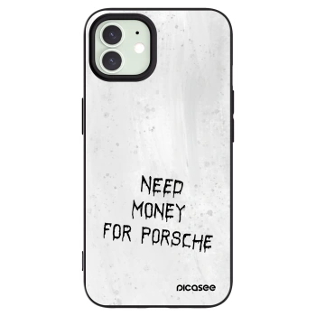 Picasee silikonowe czarne etui na Apple iPhone 12 - White Fuel