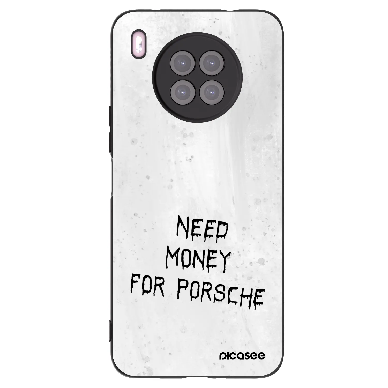 Picasee silikonowe czarne etui na Huawei Nova 8i - White Fuel