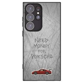 Picasee silikonowe czarne etui na Samsung Galaxy S23 Ultra 5G - Garage Scratch
