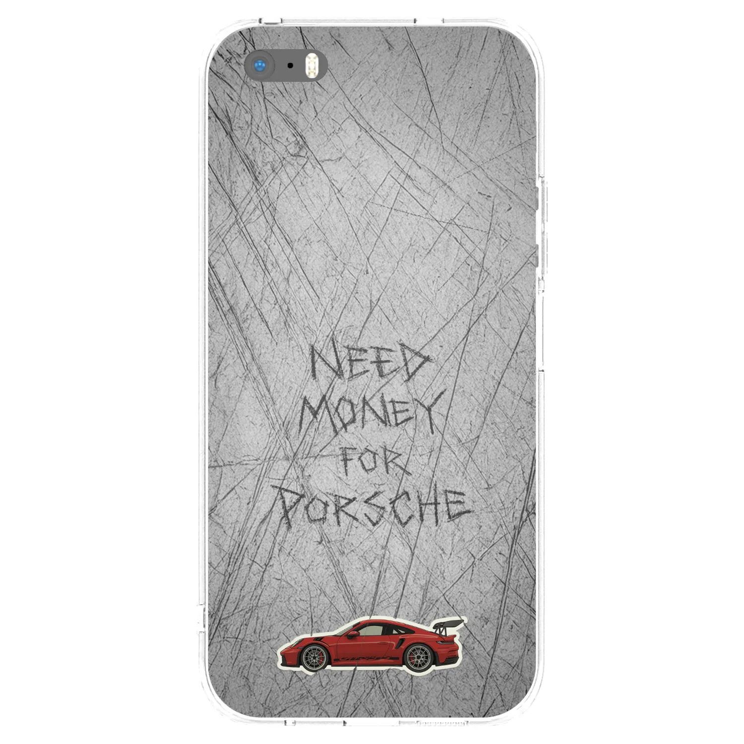 Picasee silikonowe przeźroczyste etui na Apple iPhone 5/5S/SE - Garage Scratch