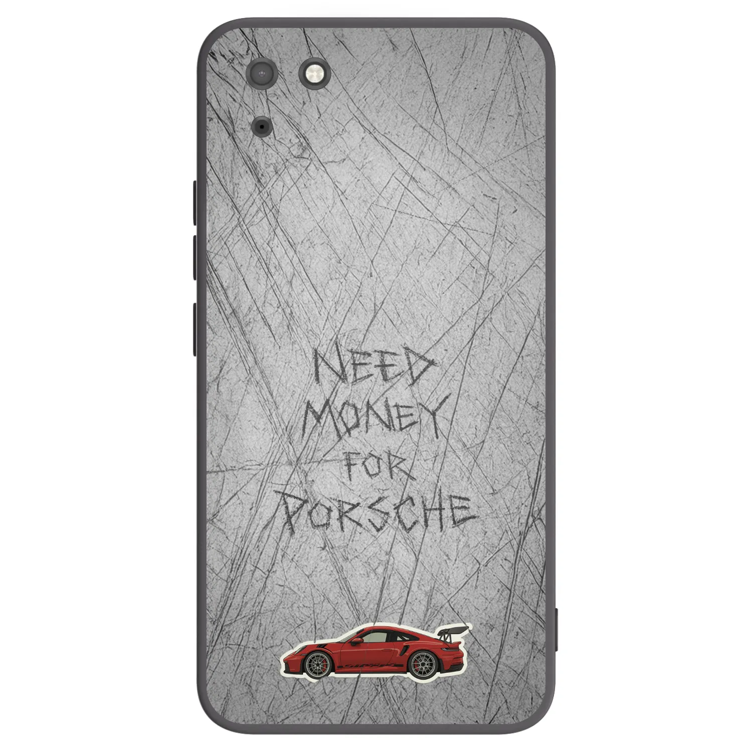 Picasee silikonowe czarne etui na Huawei Y5P - Garage Scratch