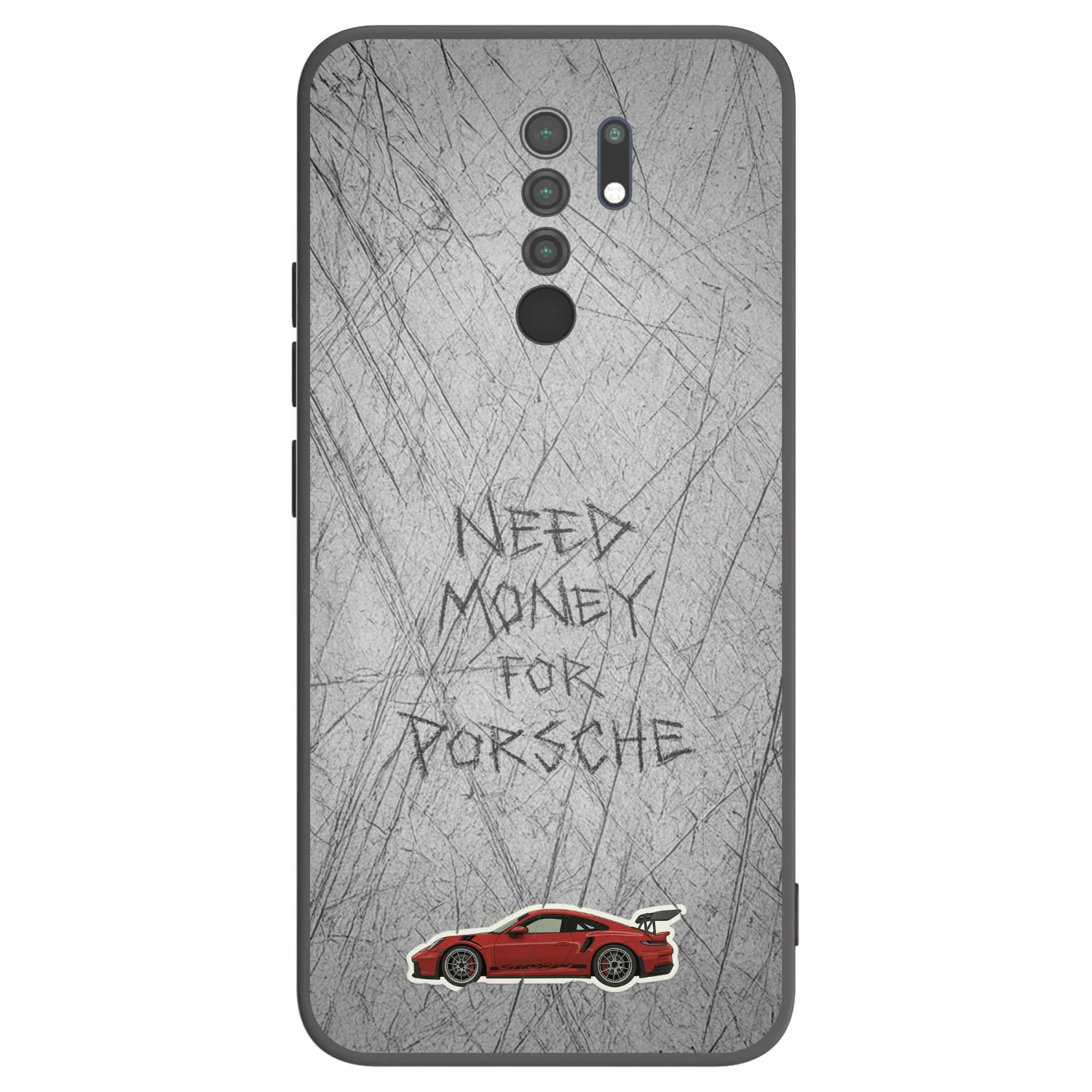 Picasee silikonowe czarne etui na Xiaomi Redmi 9 - Garage Scratch
