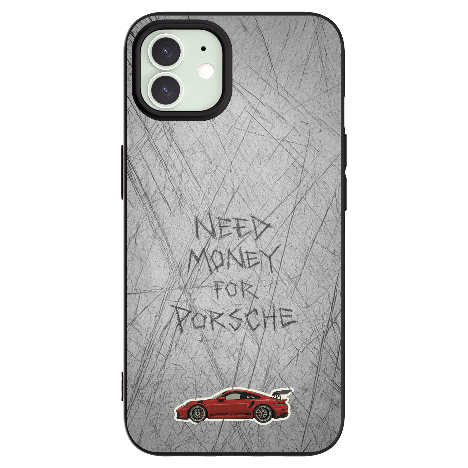 Picasee silikonowe czarne etui na Apple iPhone 12 - Garage Scratch