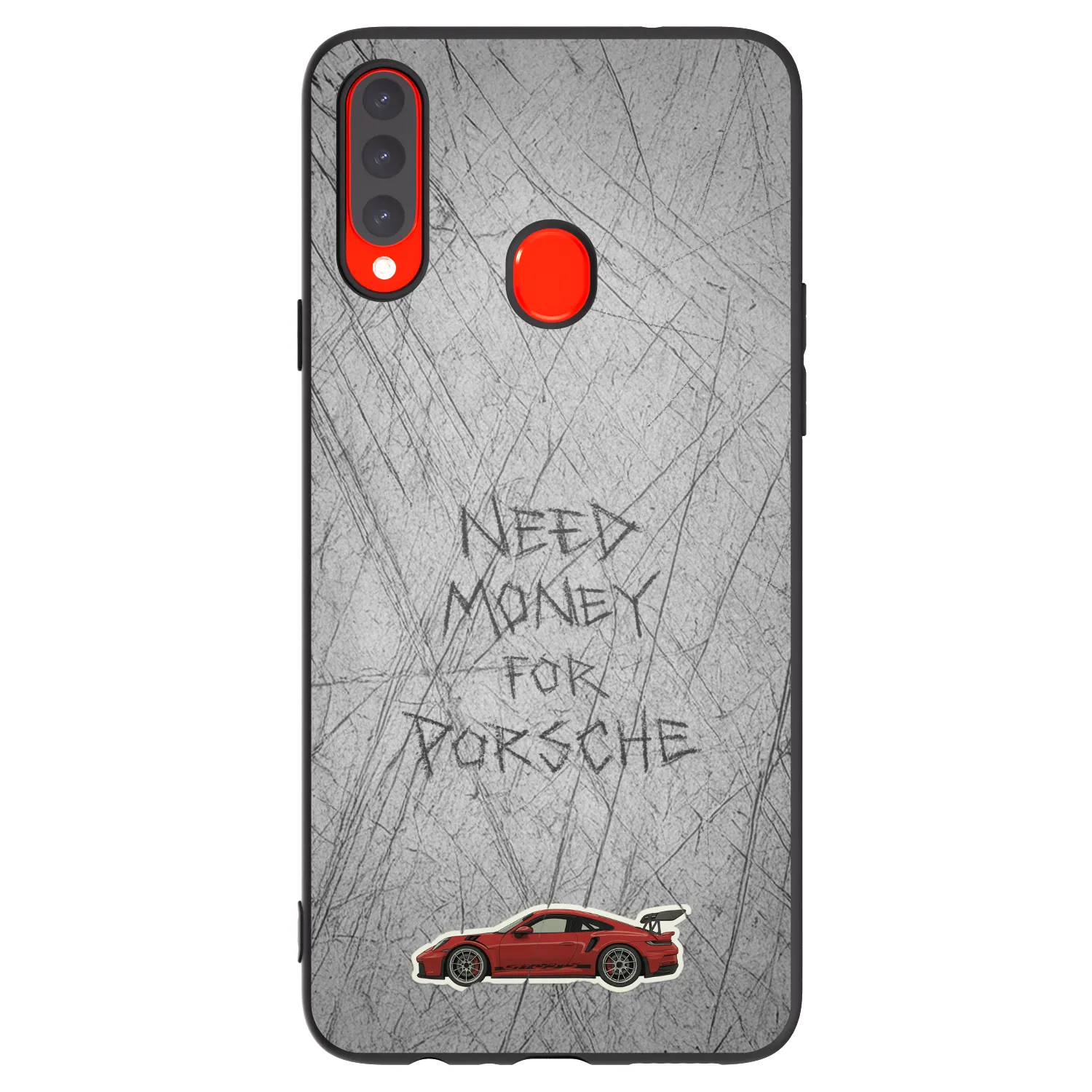 Picasee silikonowe czarne etui na Samsung Galaxy A20s - Garage Scratch