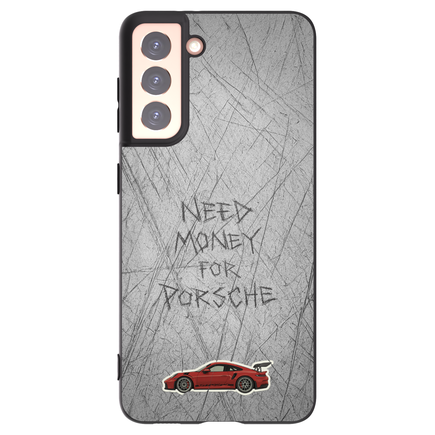 Picasee silikonowe czarne etui na Samsung Galaxy S21 5G G991B - Garage Scratch