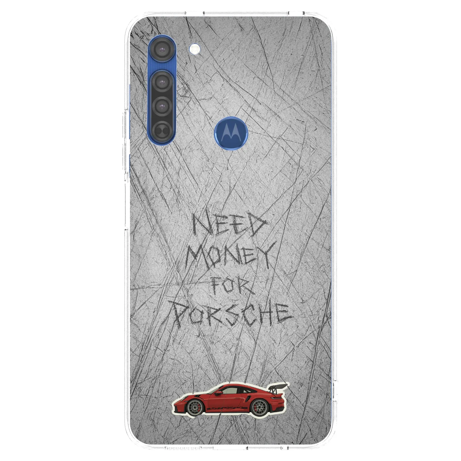 Picasee silikonowe przeźroczyste etui na Motorola Moto G8 - Garage Scratch