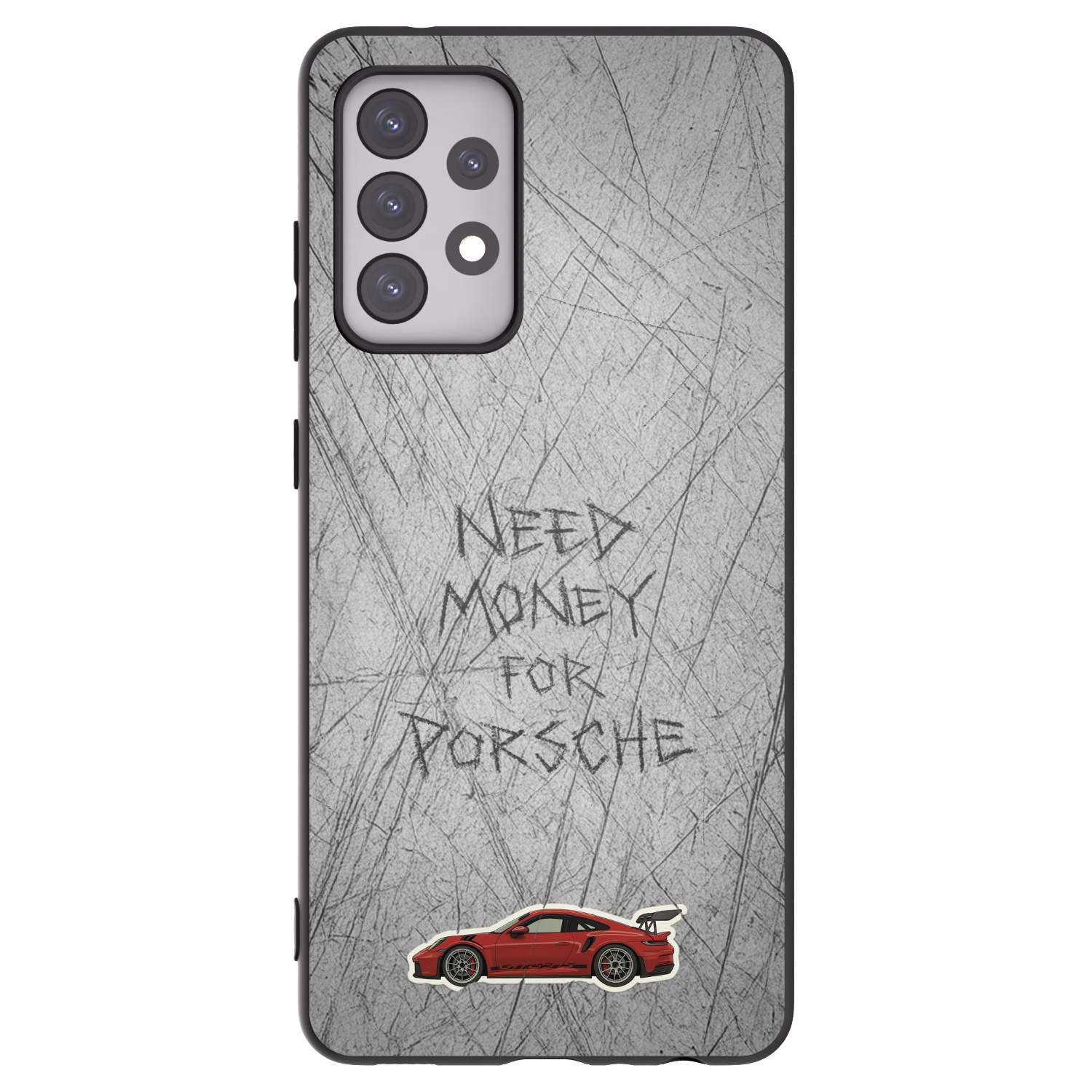Picasee silikonowe czarne etui na Samsung Galaxy A52 5G A525F - Garage Scratch