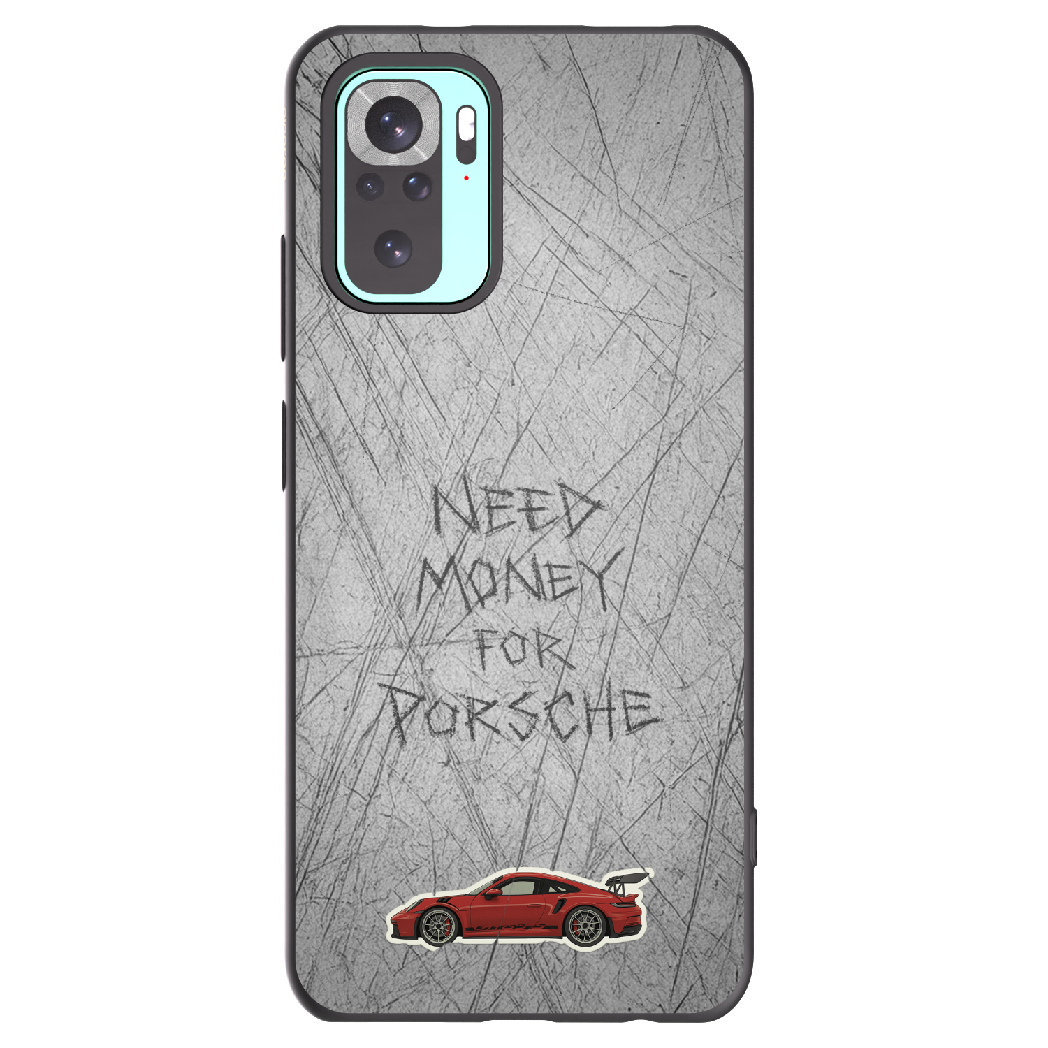 Picasee silikonowe czarne etui na Xiaomi Redmi Note 10 Pro - Garage Scratch