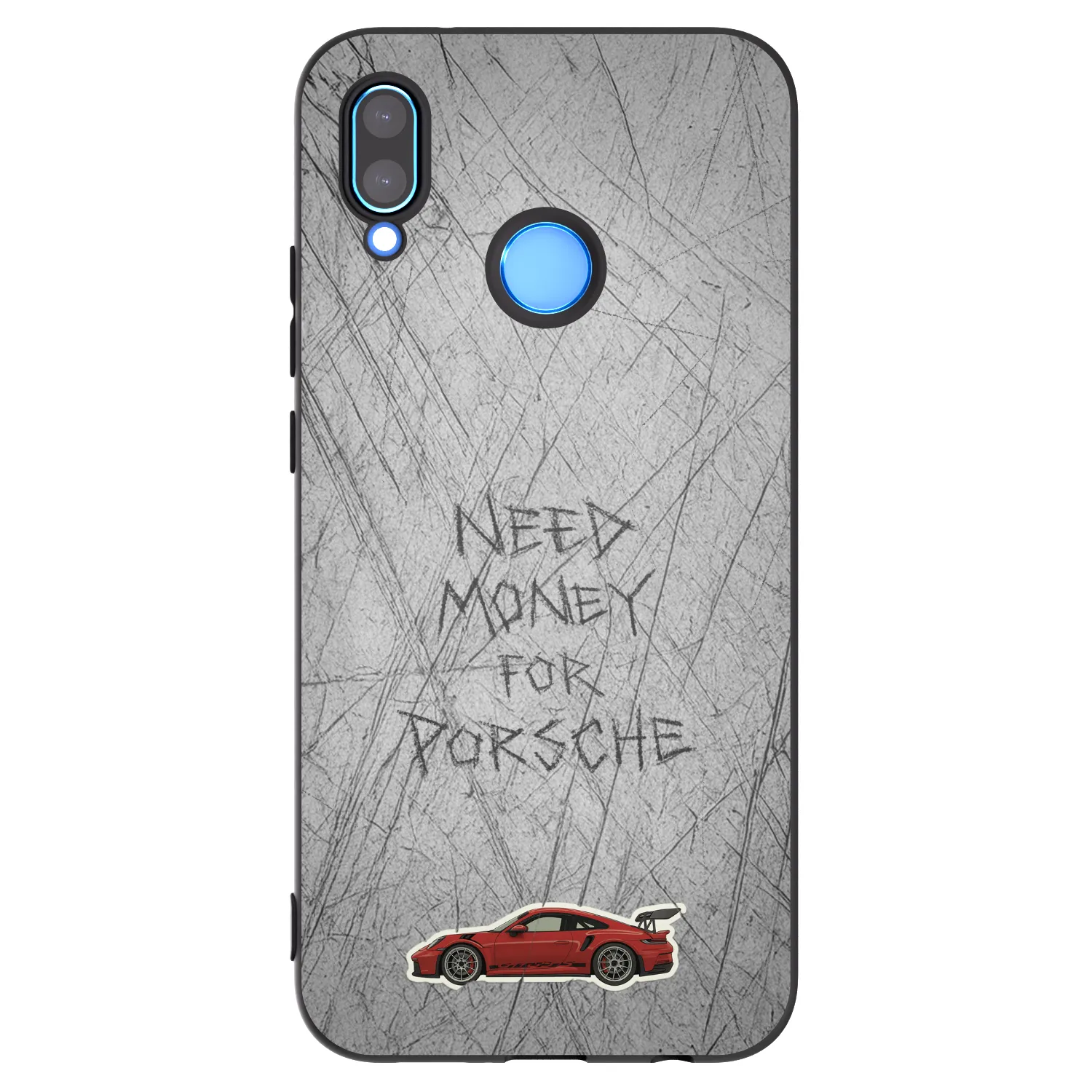 Picasee silikonowe czarne etui na Huawei P20 Lite - Garage Scratch