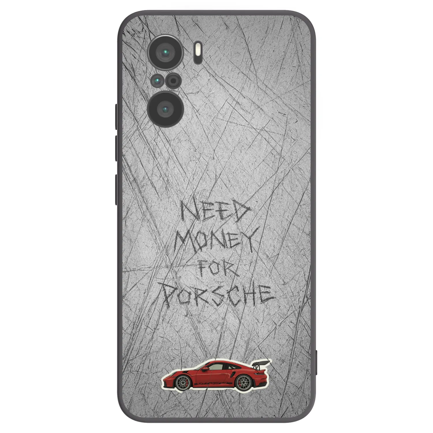 Picasee silikonowe czarne etui na Xiaomi Poco F3 - Garage Scratch