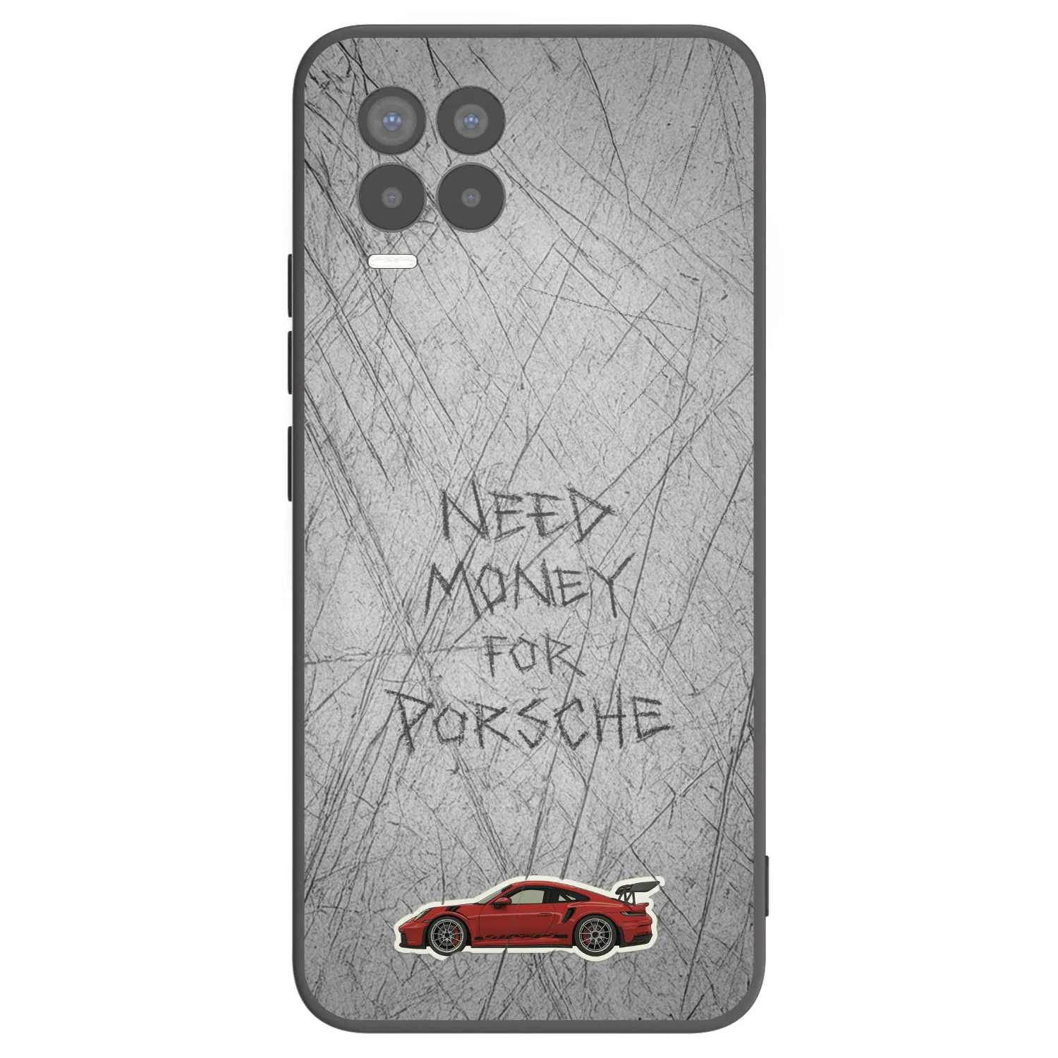 Picasee silikonowe czarne etui na Realme 8 4G - Garage Scratch