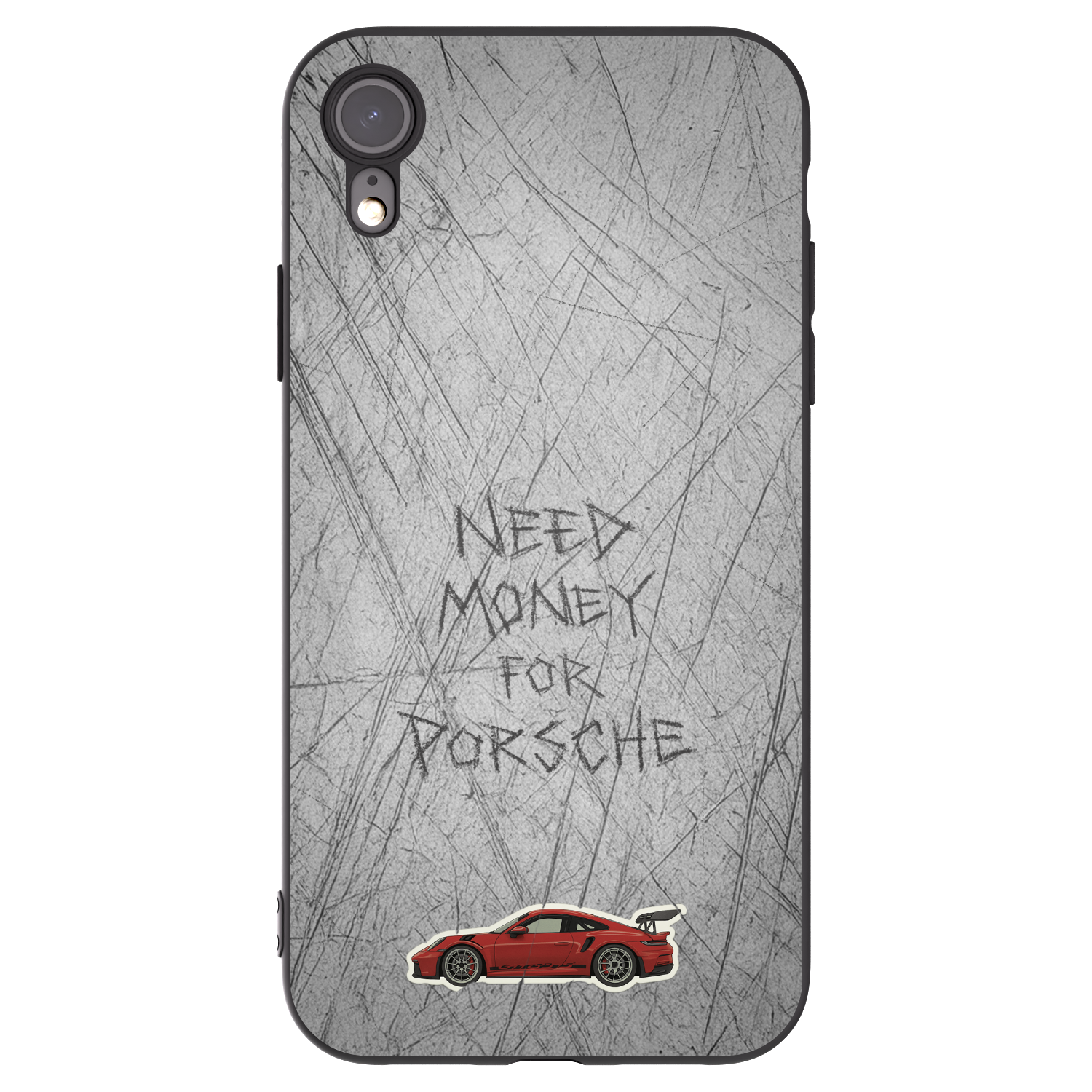 Picasee silikonowe czarne etui na Apple iPhone XR - Garage Scratch