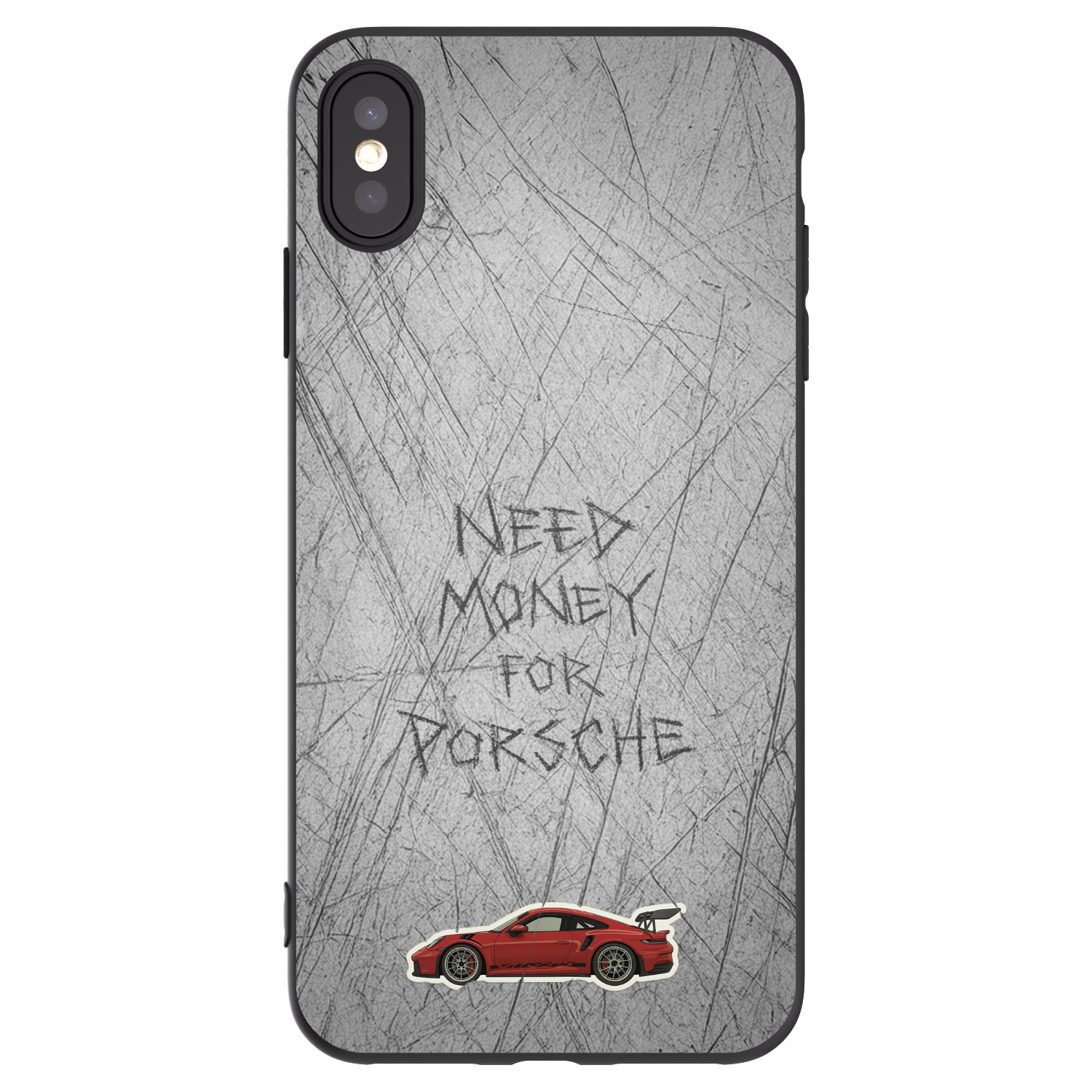 Picasee silikonowe czarne etui na Apple iPhone XS Max - Garage Scratch