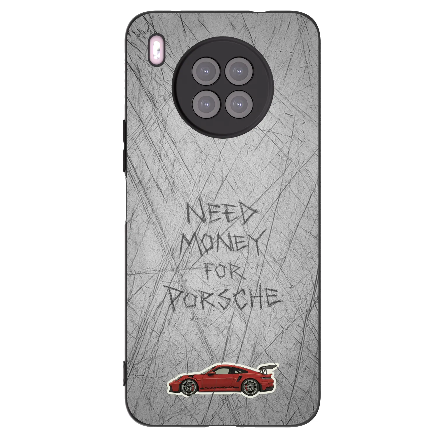 Picasee silikonowe czarne etui na Huawei Nova 8i - Garage Scratch