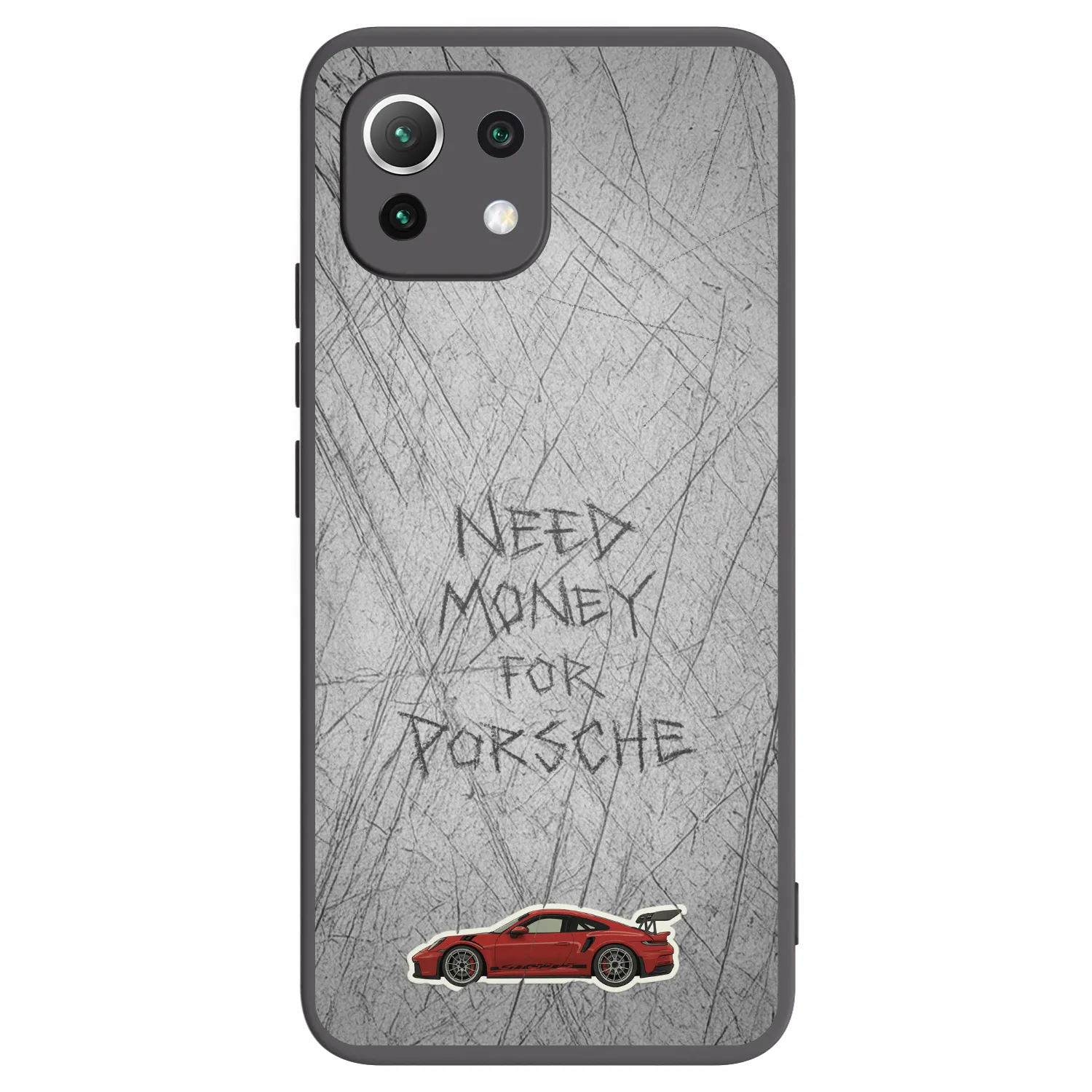 Picasee silikonowe czarne etui na Xiaomi 11 Lite 5G NE - Garage Scratch