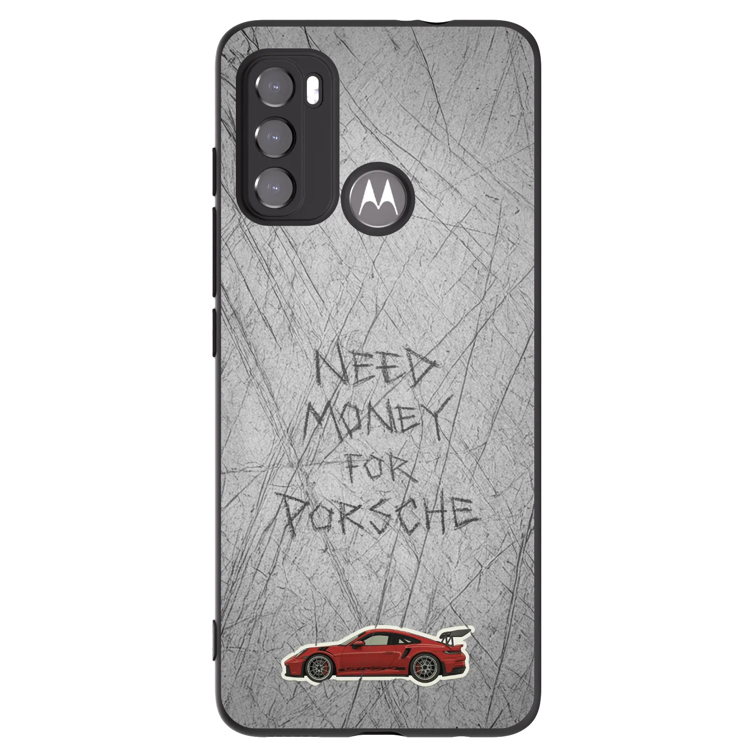 Picasee silikonowe czarne etui na Motorola Moto G60 - Garage Scratch