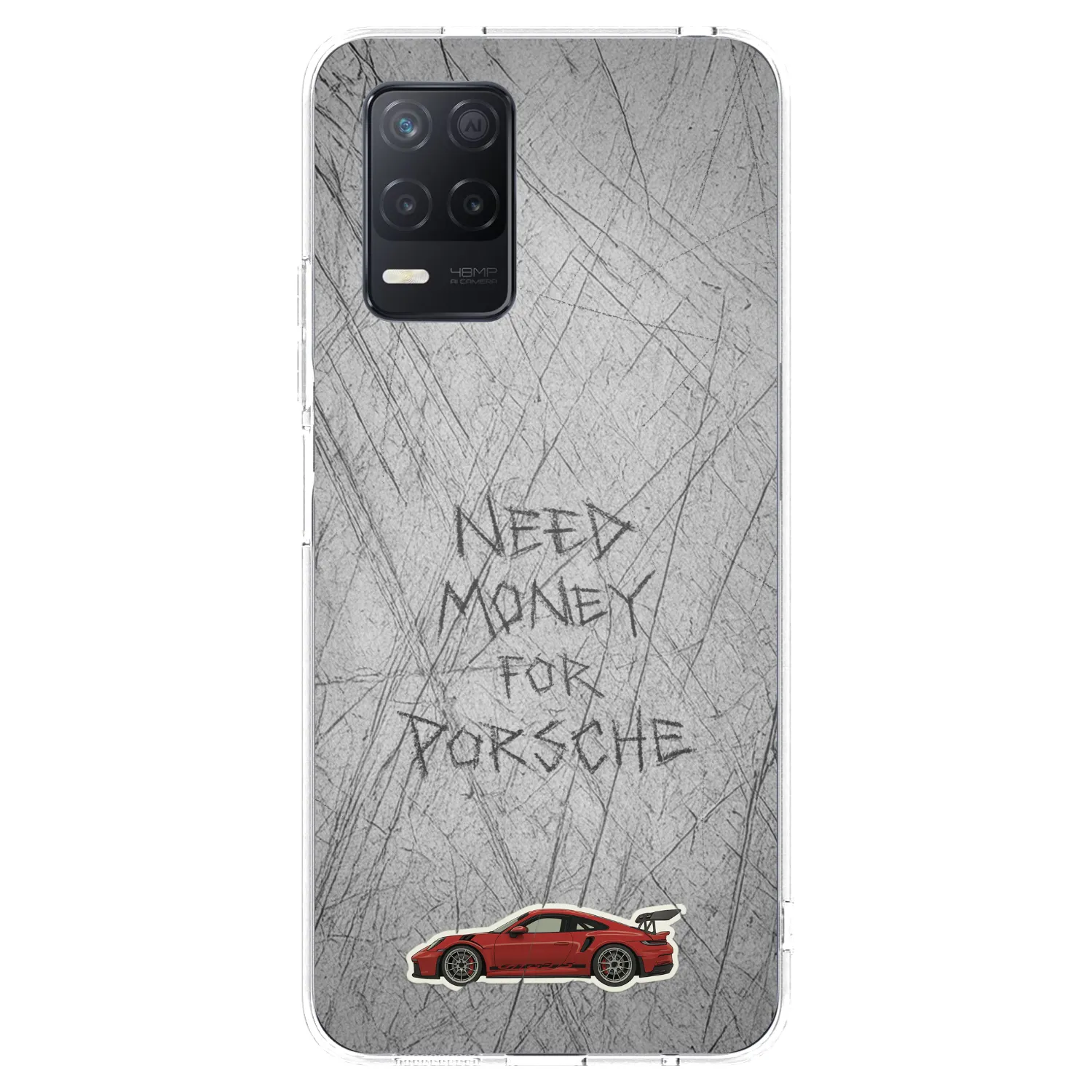Picasee silikonowe przeźroczyste etui na Realme 8 5G - Garage Scratch