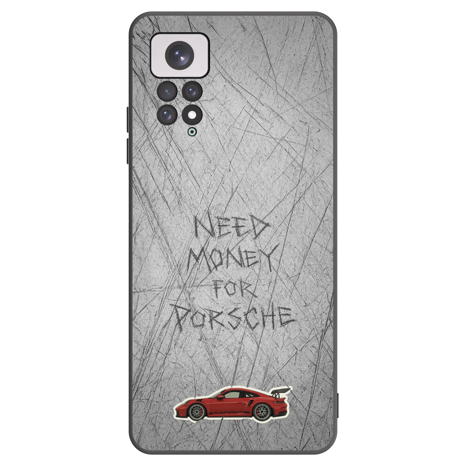 Picasee silikonowe czarne etui na Xiaomi Redmi Note 11 - Garage Scratch