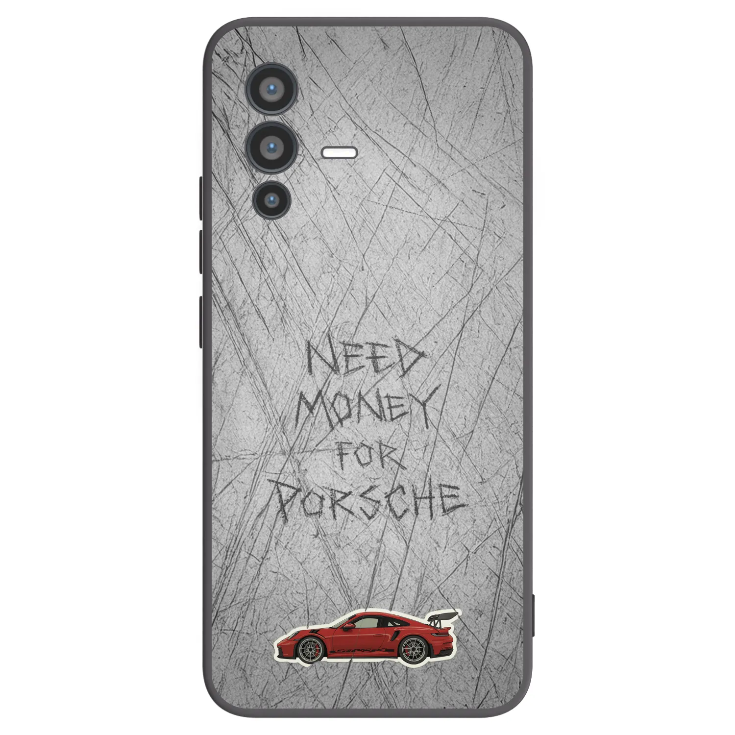 Picasee silikonowe czarne etui na Vivo V23 5G - Garage Scratch