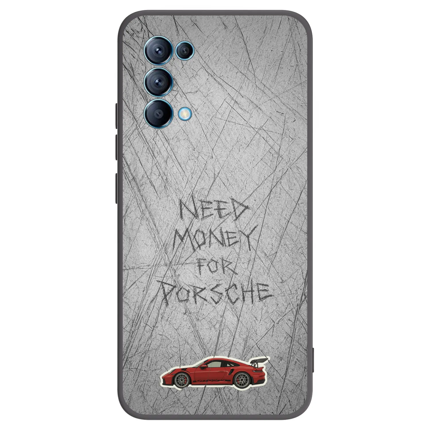 Picasee silikonowe czarne etui na OPPO Reno 5 5G - Garage Scratch