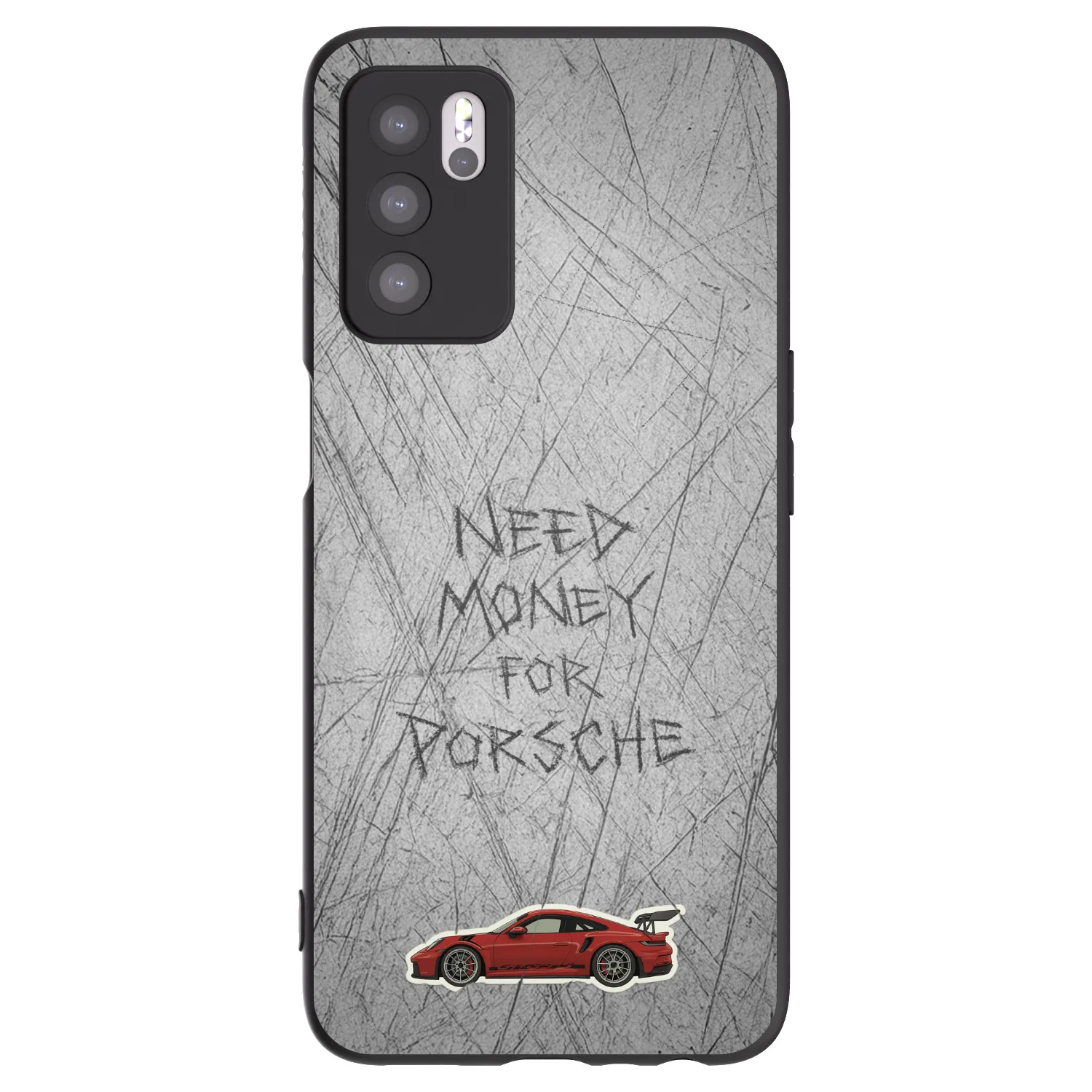Picasee silikonowe czarne etui na OPPO A16s - Garage Scratch