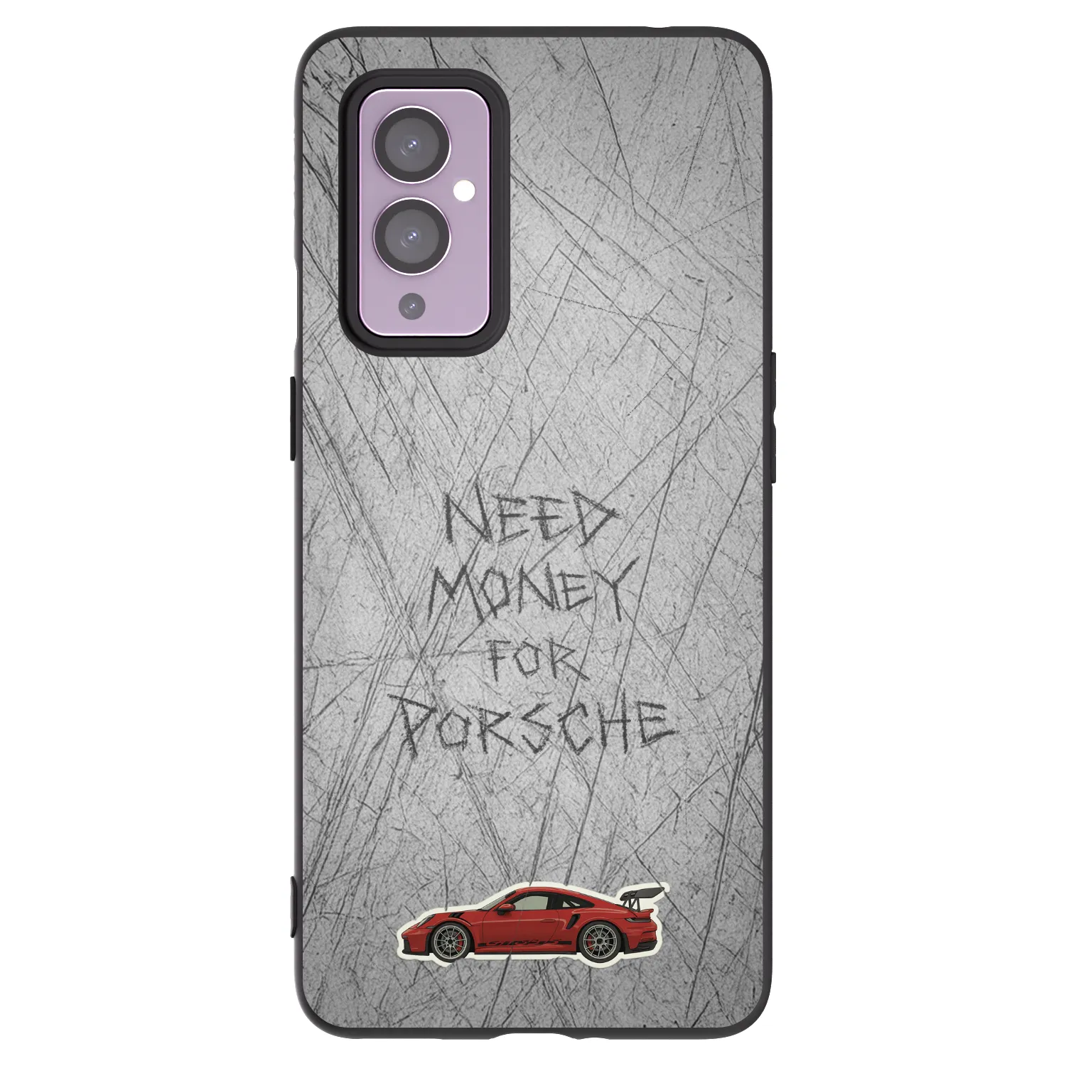 Picasee silikonowe czarne etui na OnePlus 9 - Garage Scratch
