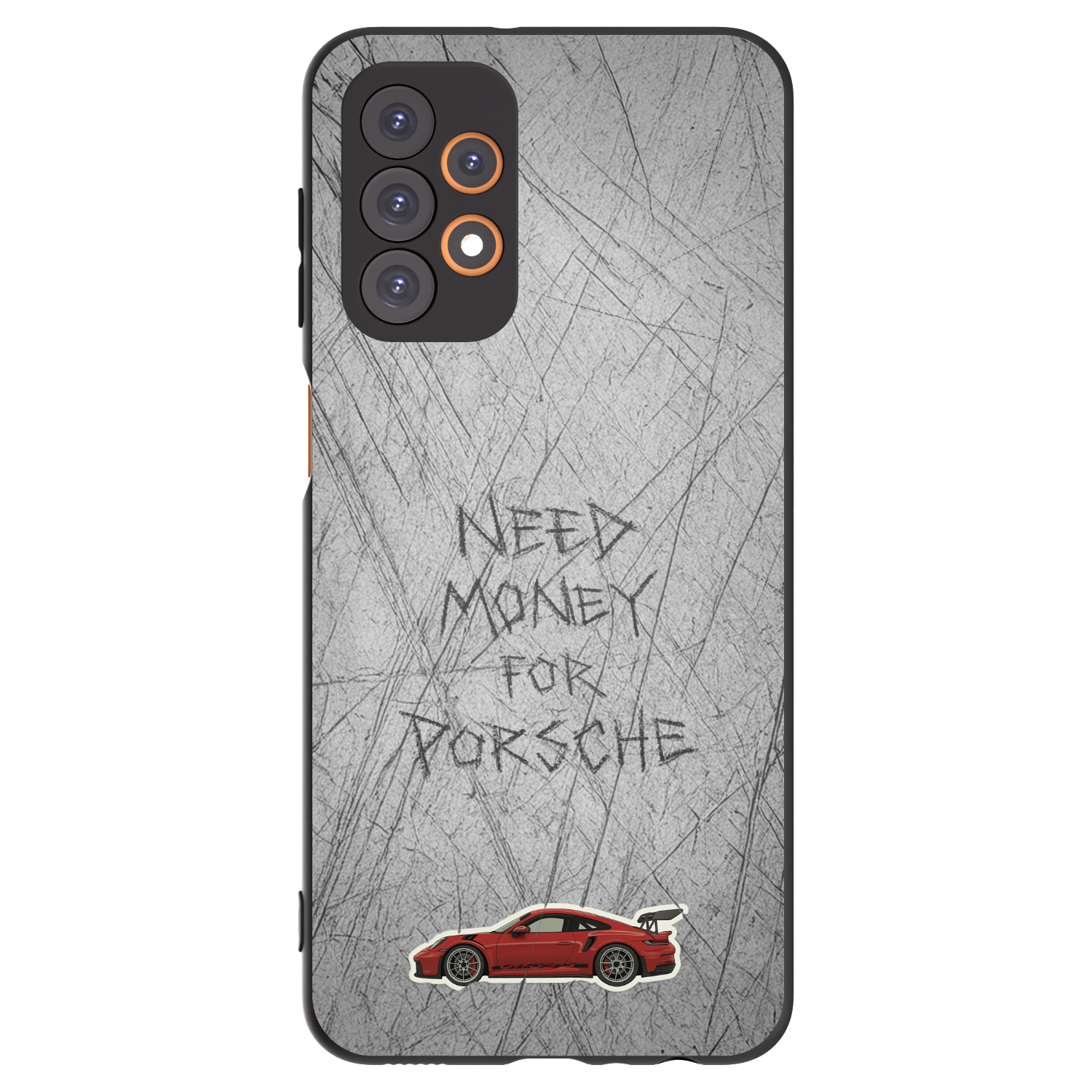 Picasee silikonowe czarne etui na Samsung Galaxy A23 A236B 5G - Garage Scratch
