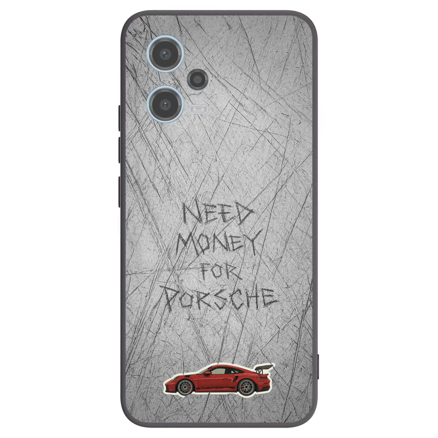 Picasee silikonowe czarne etui na Xiaomi Redmi Note 12 5G - Garage Scratch