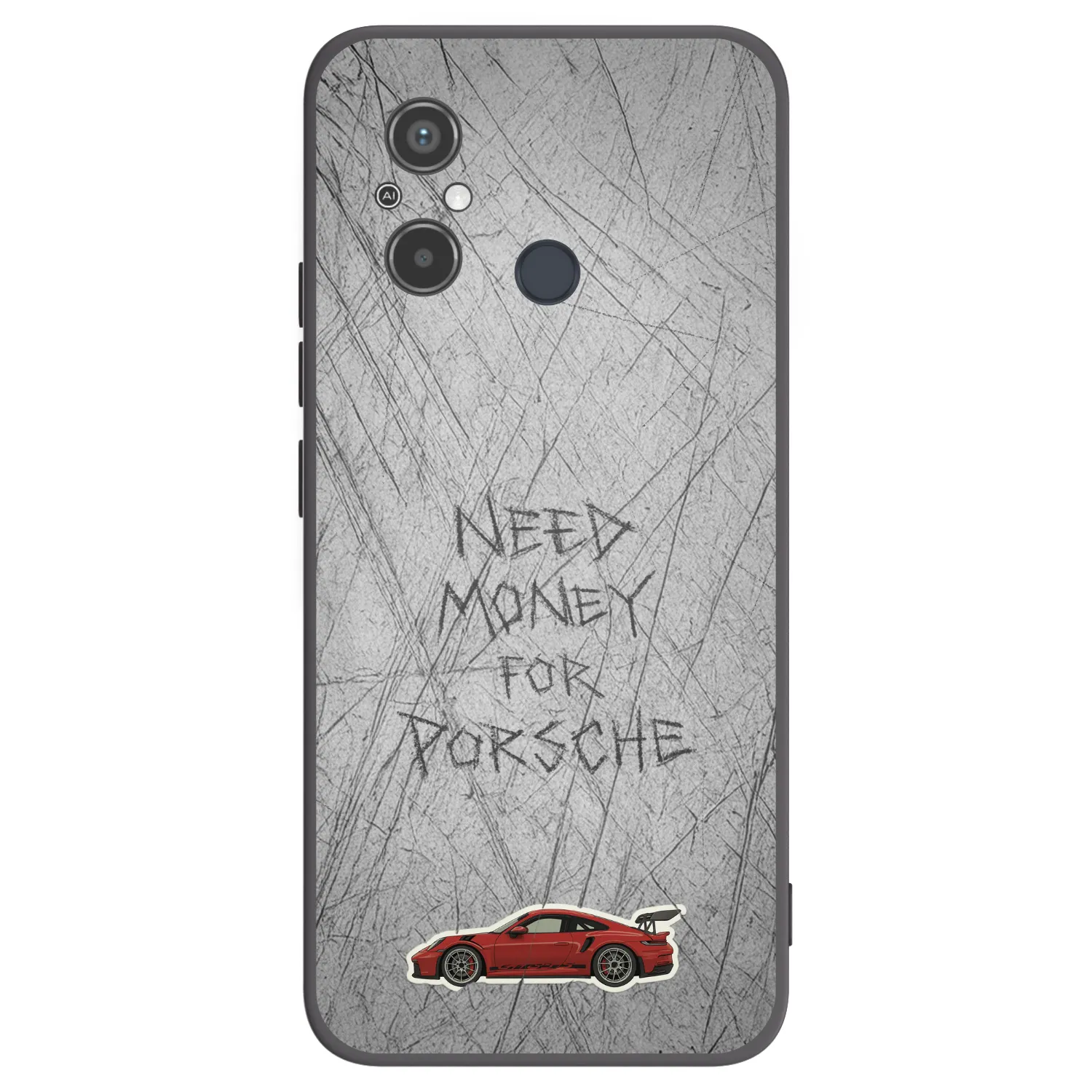 Picasee silikonowe czarne etui na Xiaomi Redmi 12C - Garage Scratch