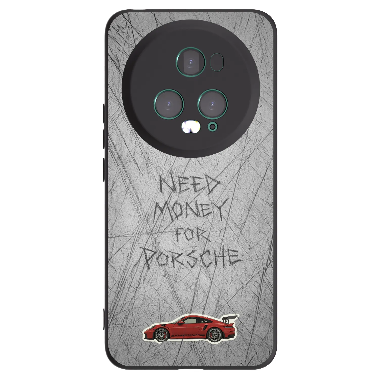 Picasee silikonowe czarne etui na Honor Magic5 Pro - Garage Scratch