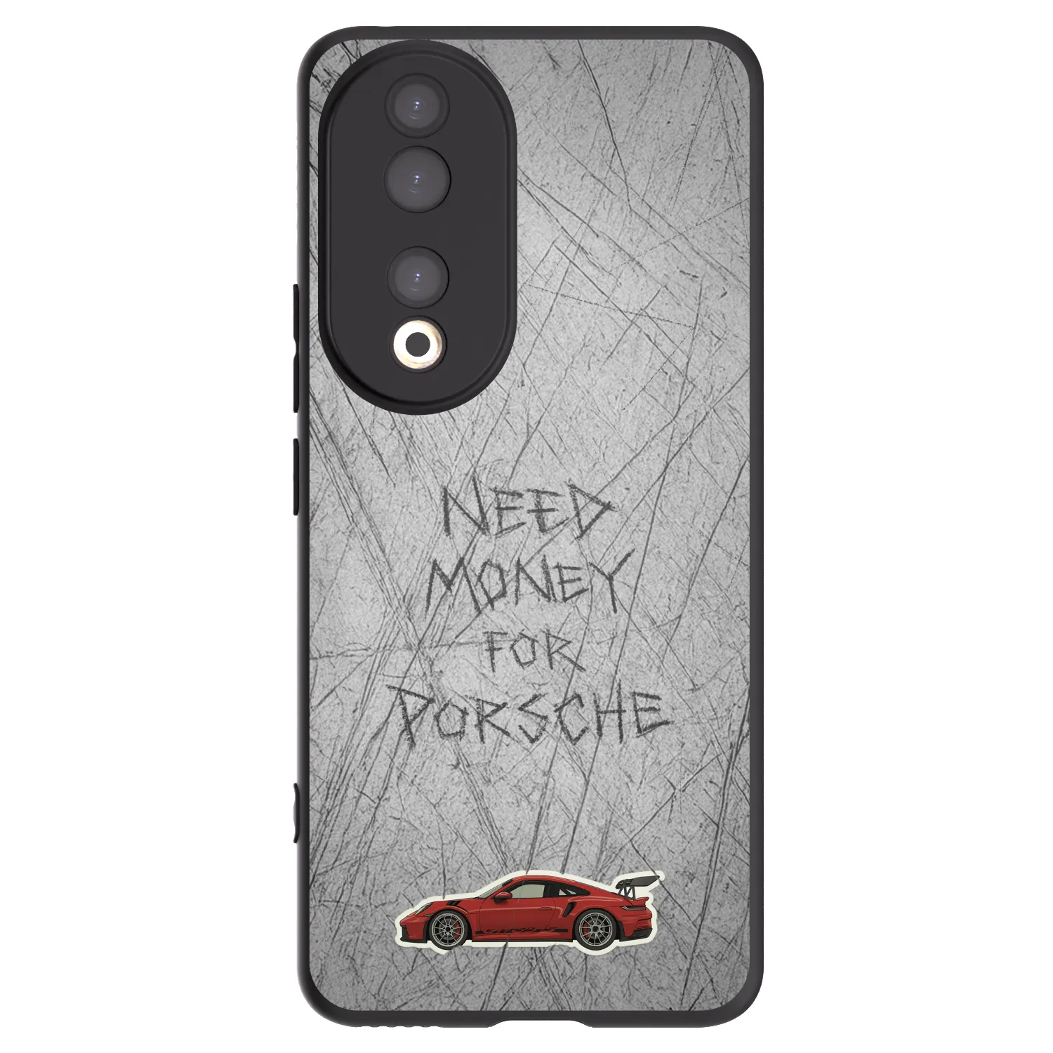 Picasee silikonowe czarne etui na Honor 90 5G - Garage Scratch