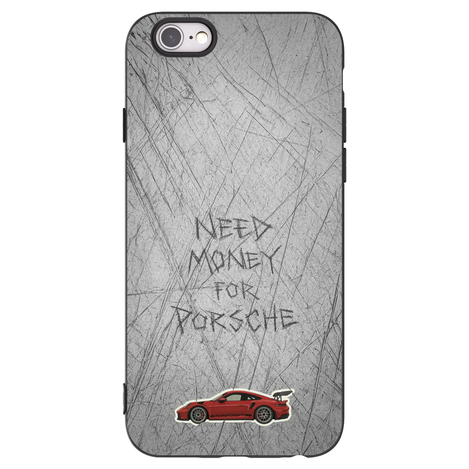 Picasee silikonowe czarne etui na Apple iPhone 6/6S - Garage Scratch