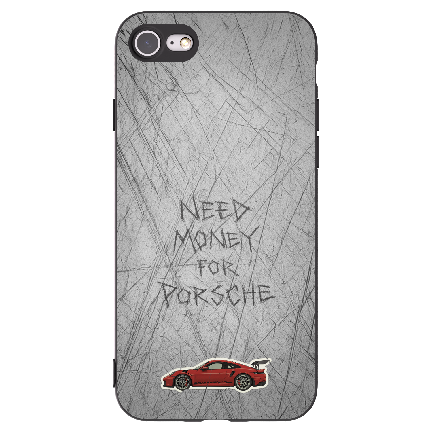 Picasee silikonowe czarne etui na Apple iPhone 7 - Garage Scratch
