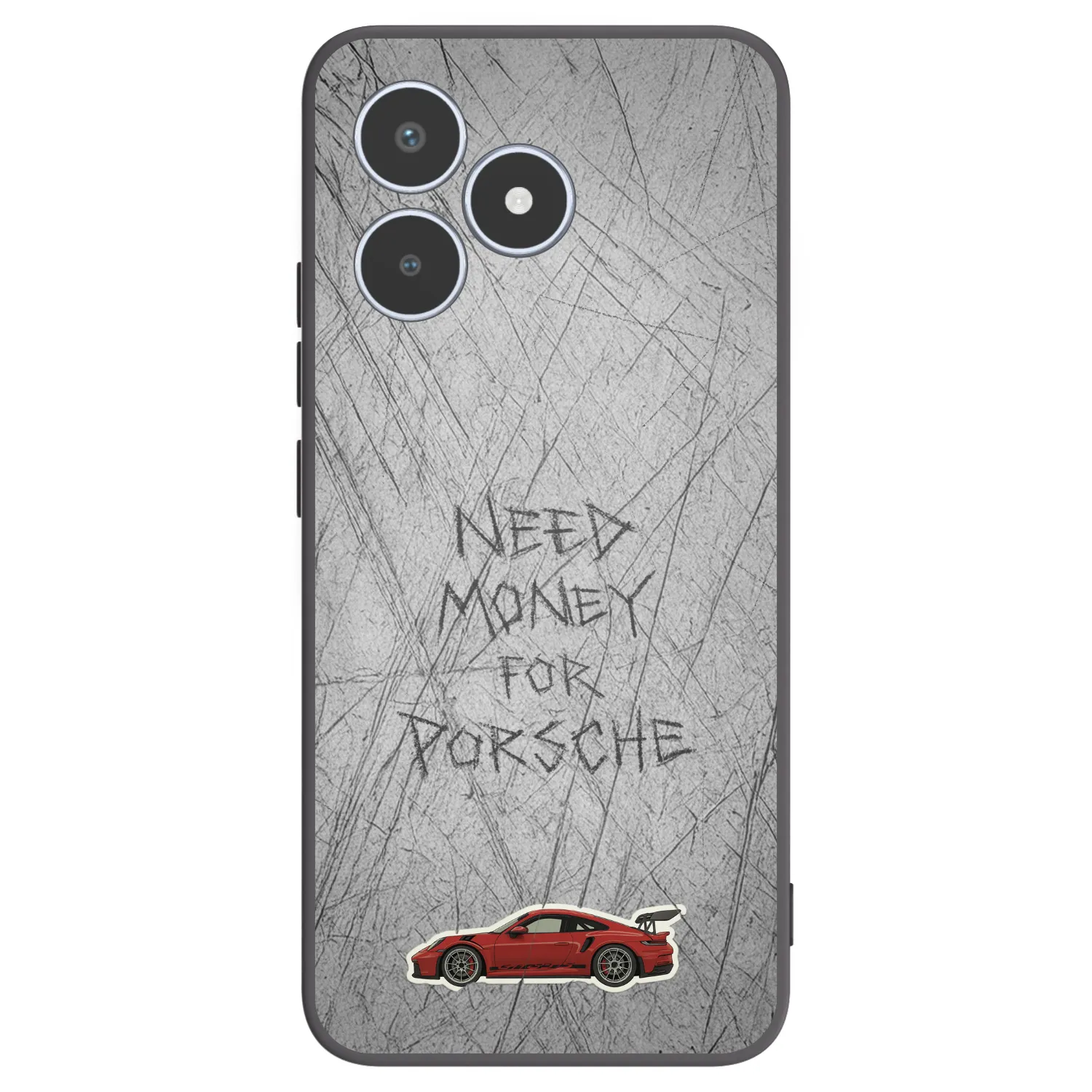 Picasee silikonowe czarne etui na Realme C53 - Garage Scratch