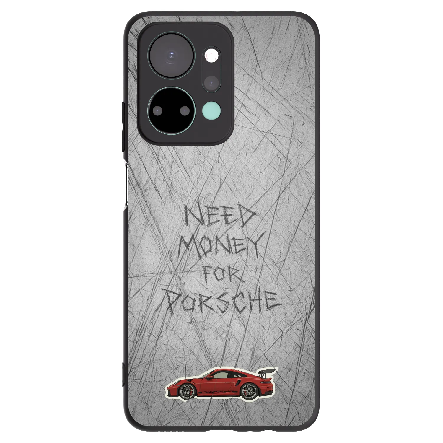 Picasee silikonowe czarne etui na Honor X7a - Garage Scratch