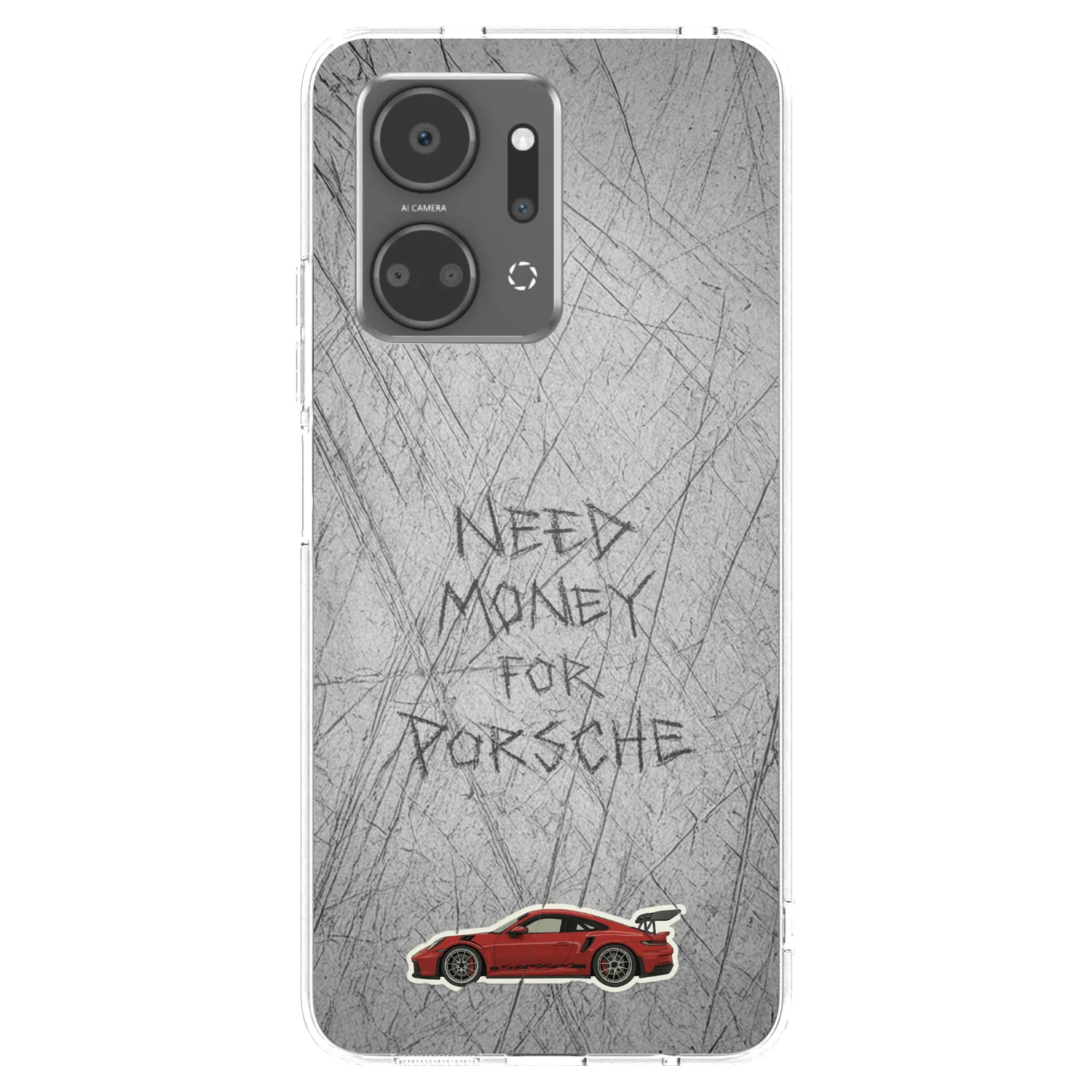 Picasee silikonowe przeźroczyste etui na Honor X7a - Garage Scratch