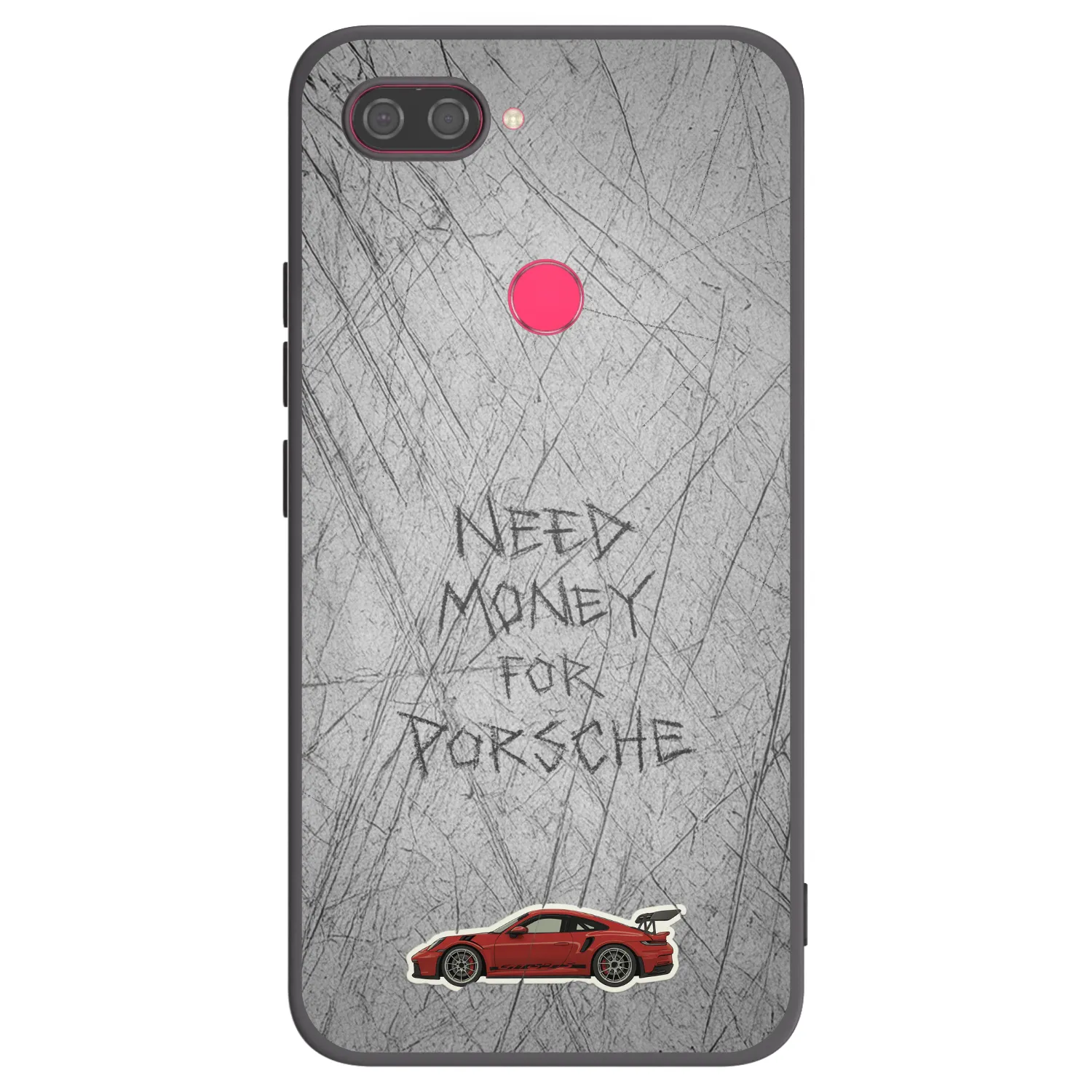 Picasee silikonowe czarne etui na Xiaomi Mi 8 Lite - Garage Scratch