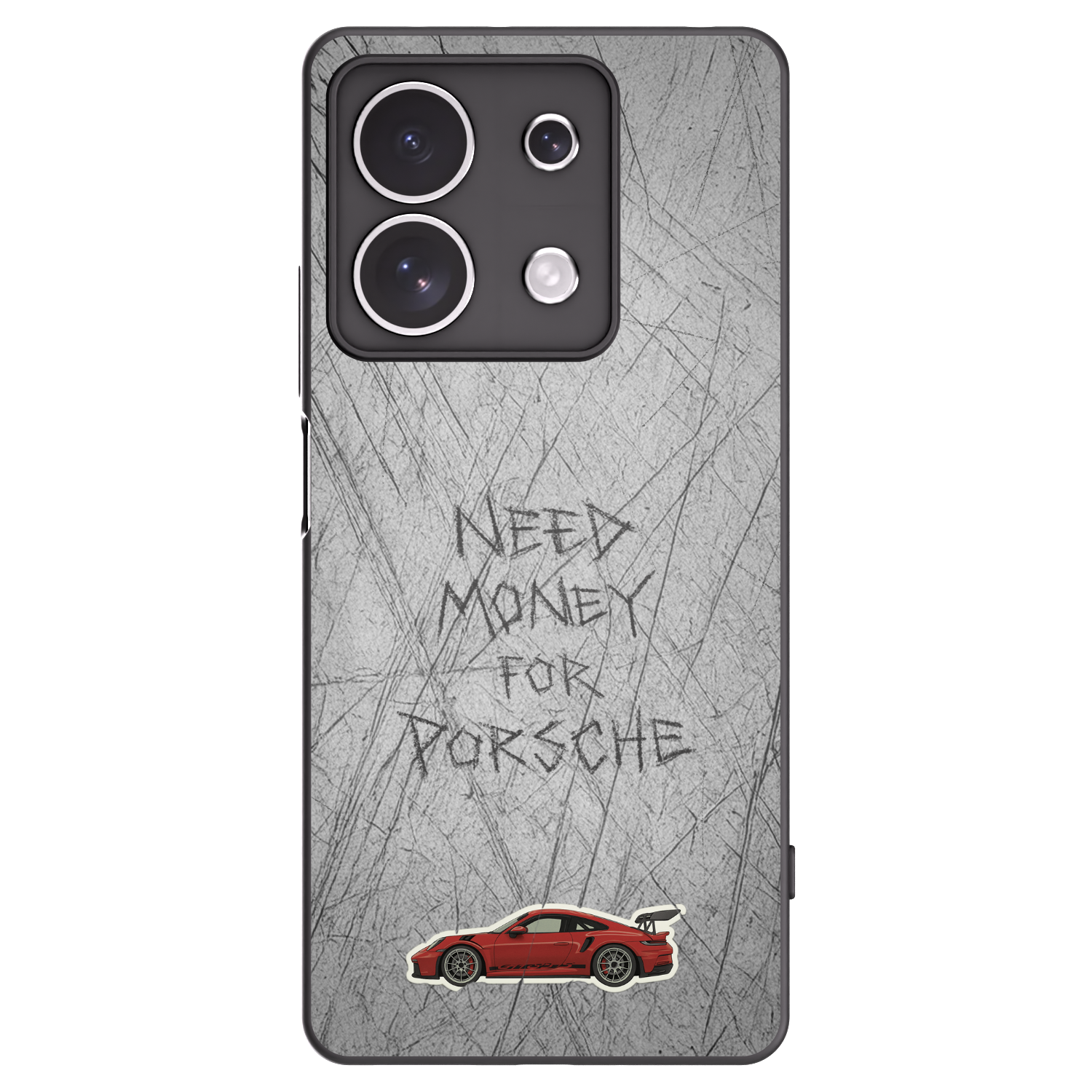 Picasee silikonowe czarne etui na Xiaomi Redmi Note 13 4G - Garage Scratch
